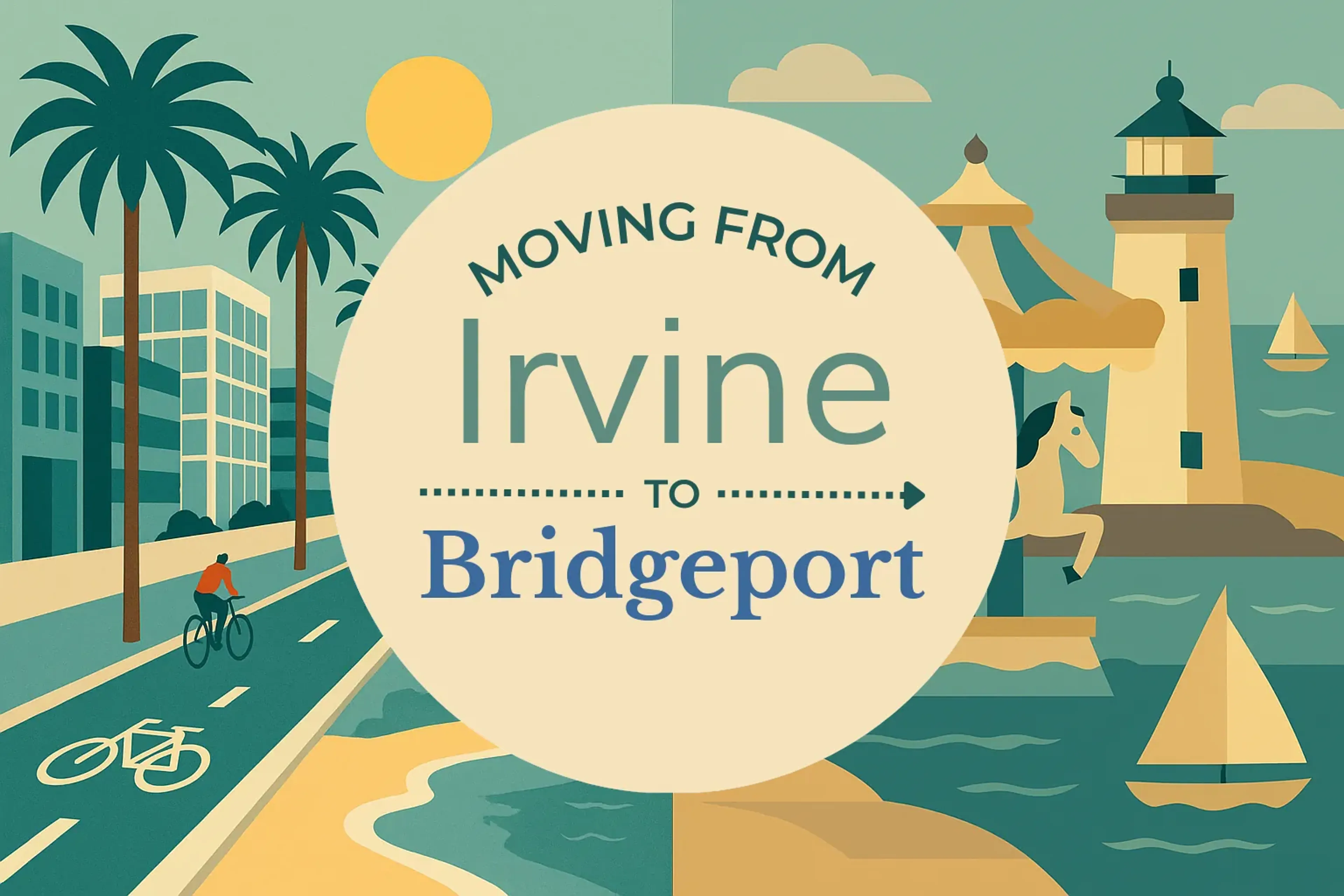 Side-by-side comparison of Irvine to Bridgeport moving companies
