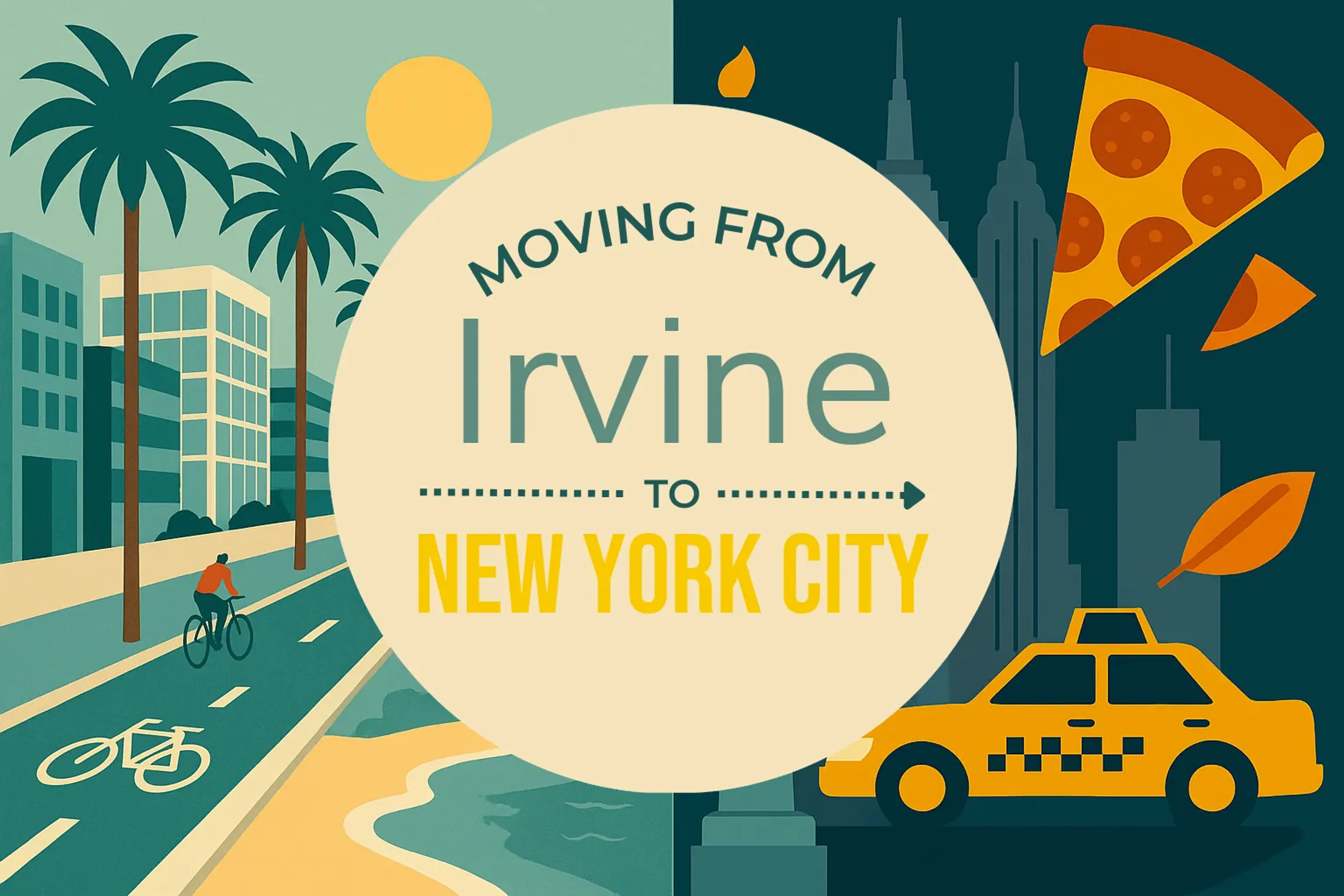 Side-by-side comparison of Irvine to New York City moving companies