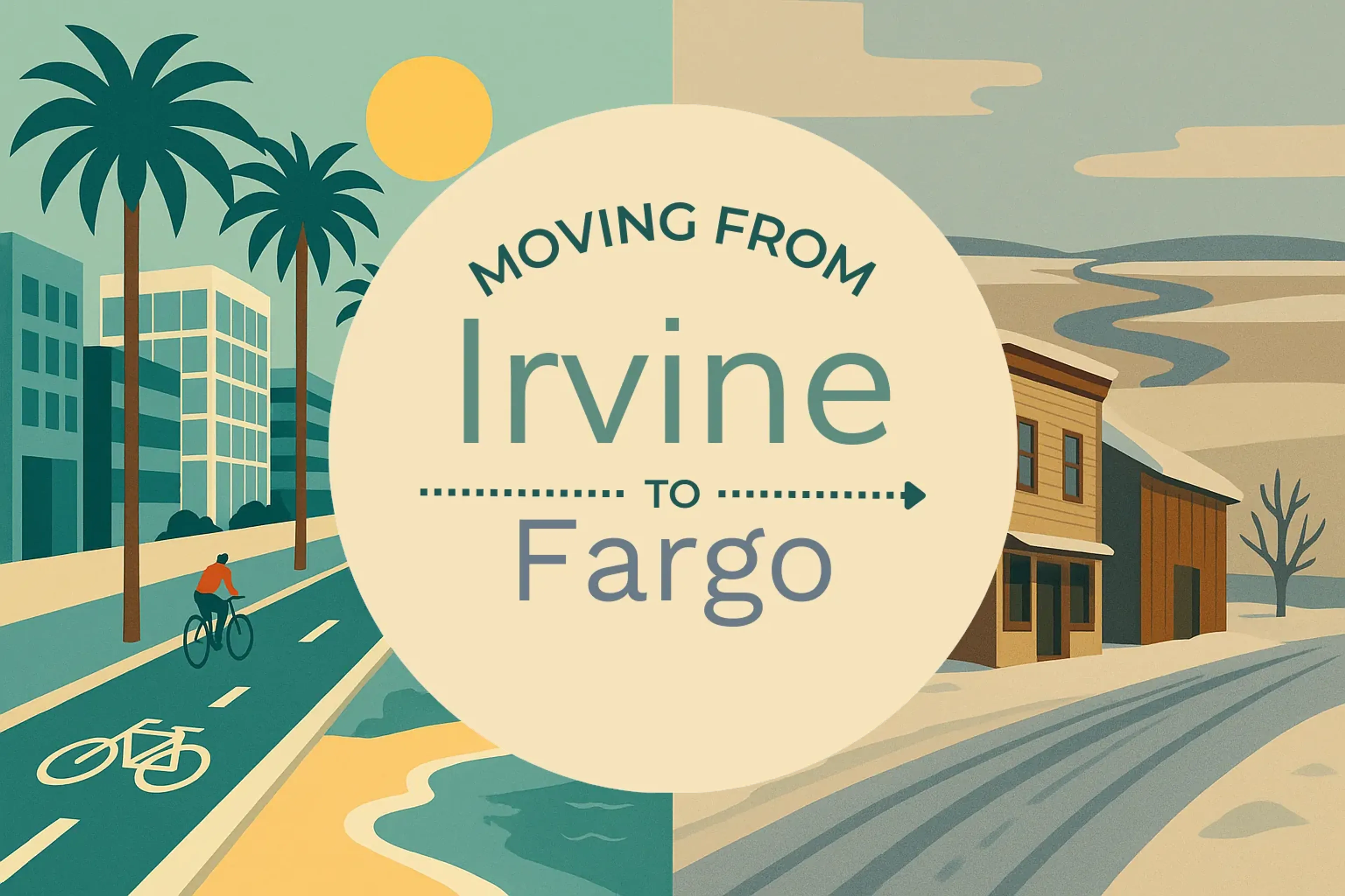 Side-by-side comparison of Irvine to Fargo moving companies