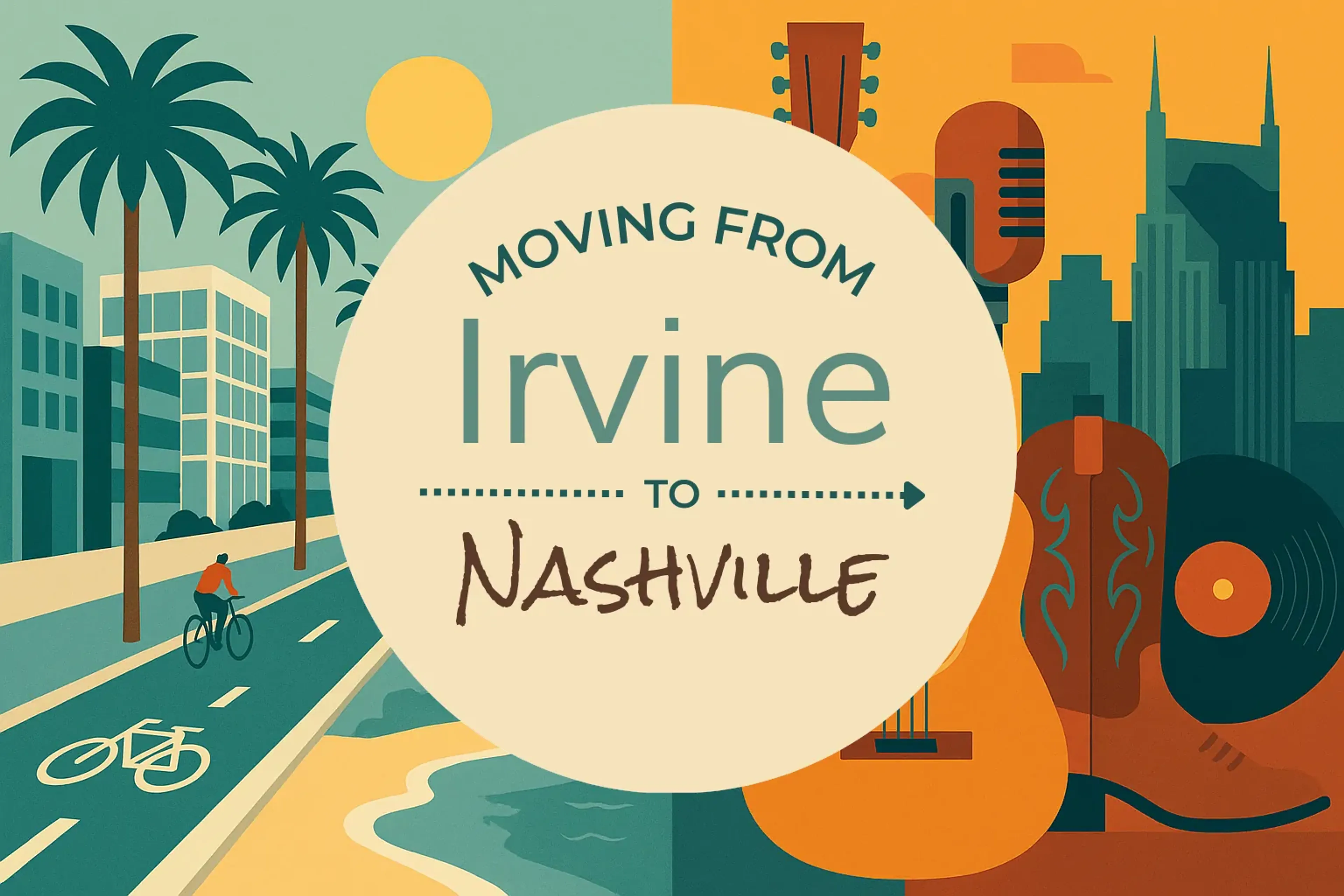 Side-by-side comparison of Irvine to Nashville moving companies