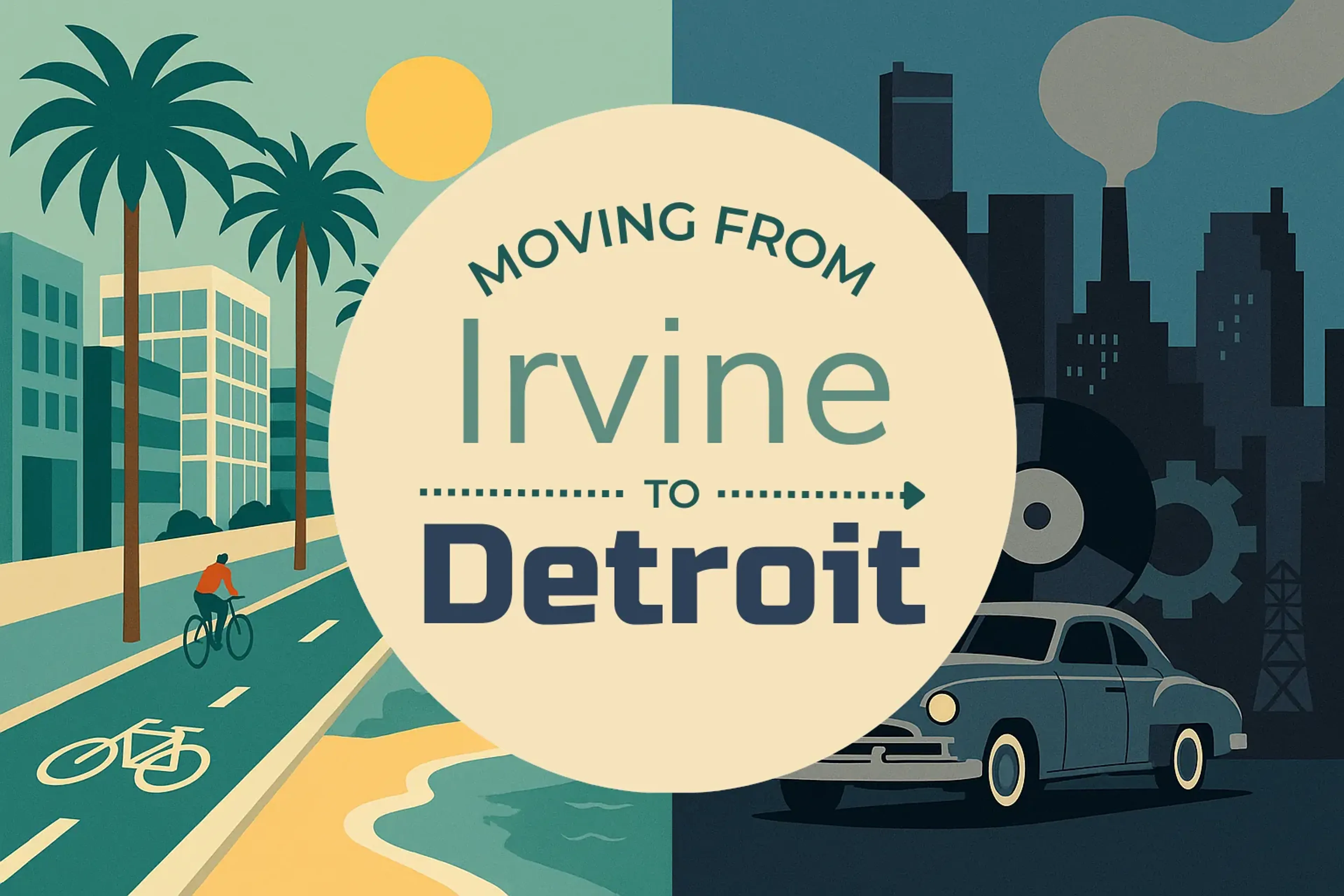 Side-by-side comparison of Irvine to Detroit moving companies
