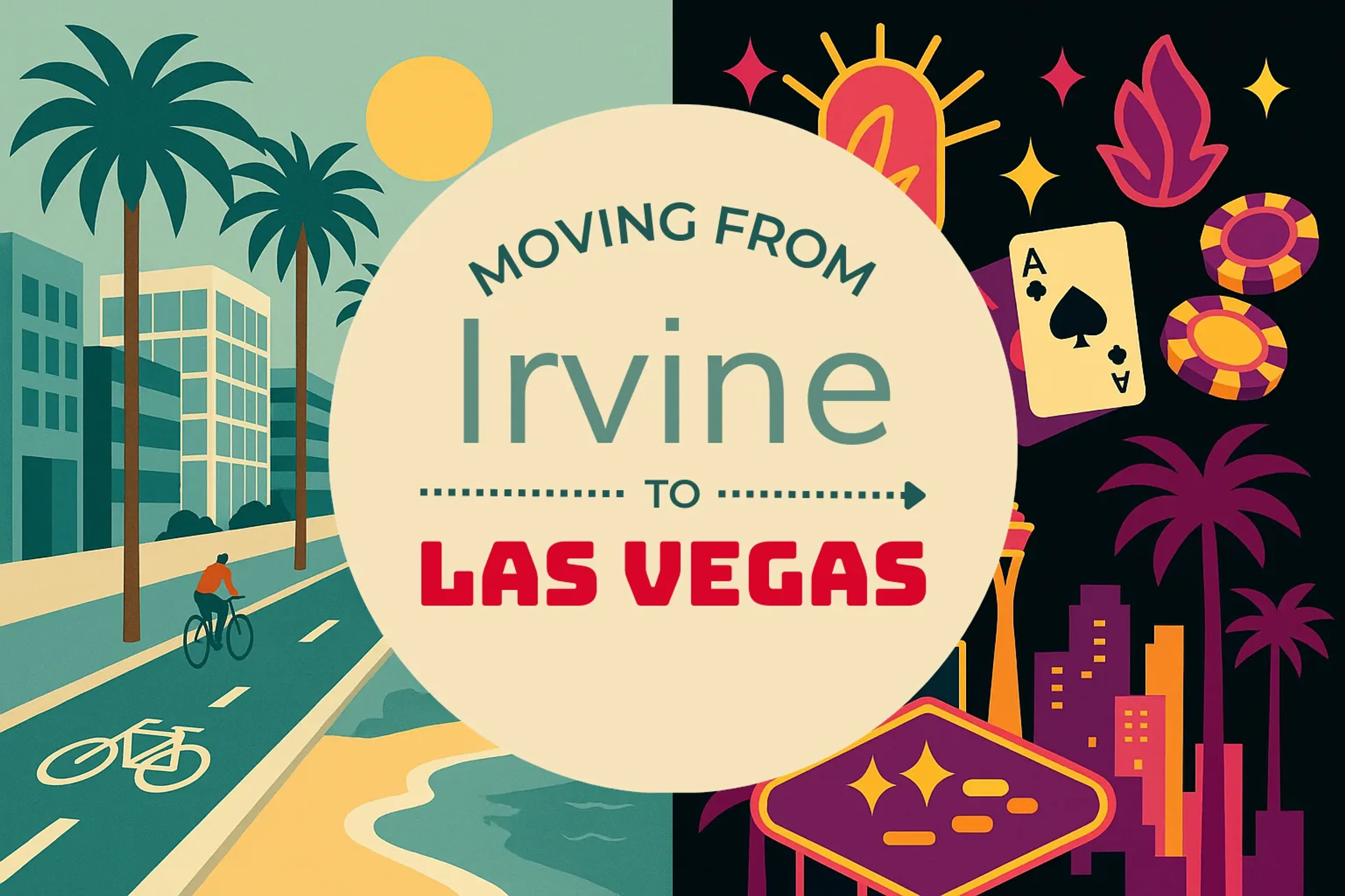 Side-by-side comparison of Irvine to Las Vegas moving companies