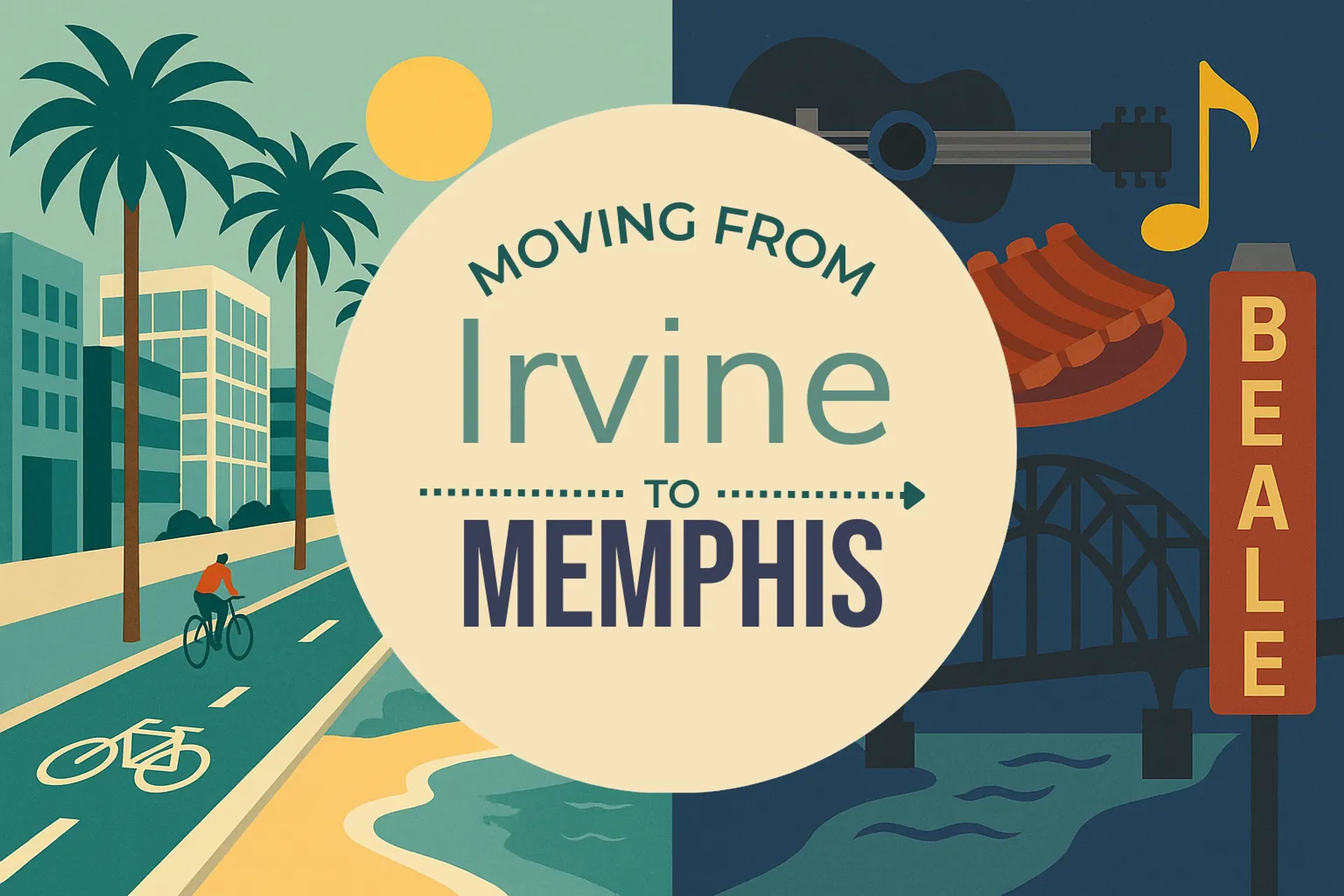 Side-by-side comparison of Irvine to Memphis moving companies