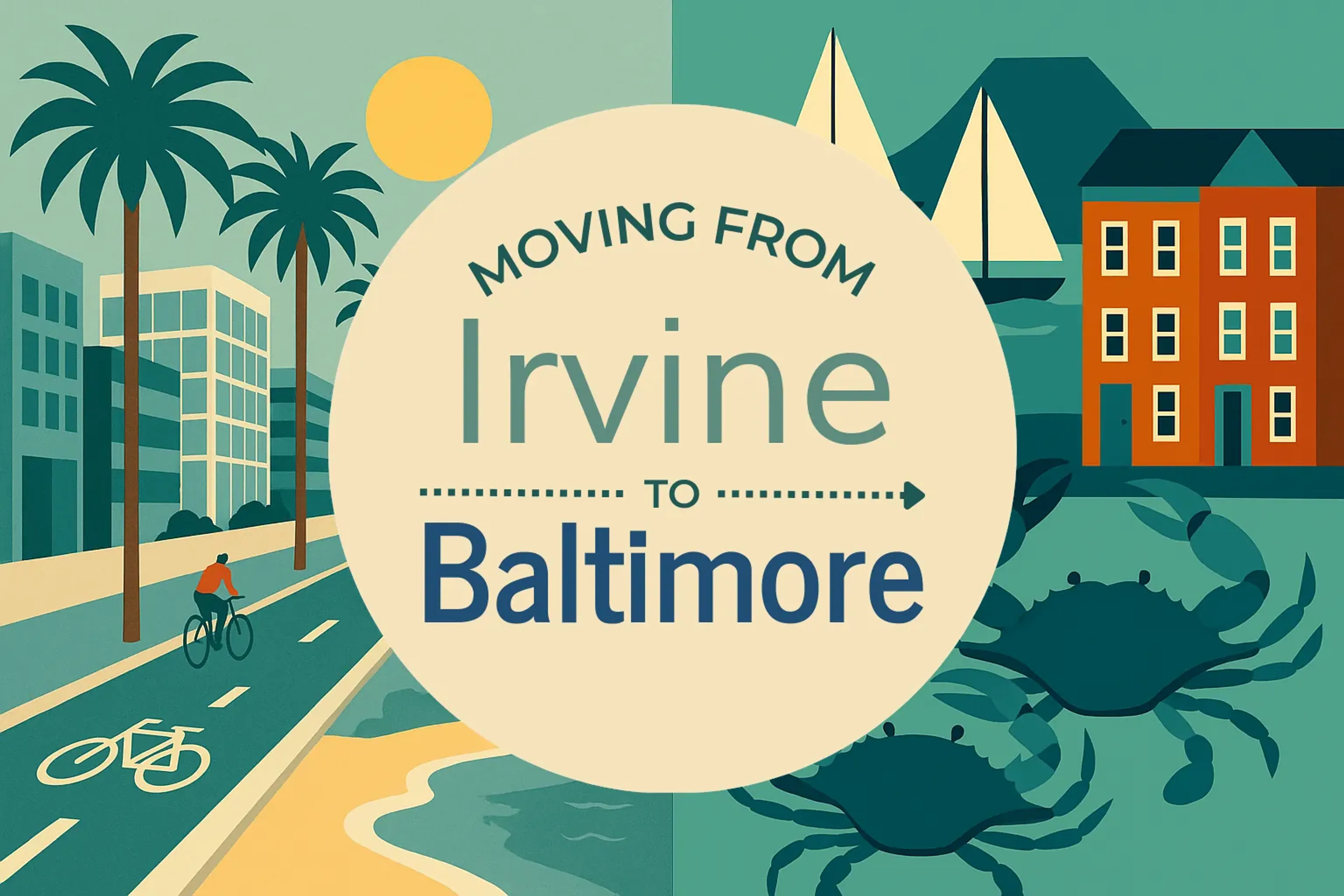 Side-by-side comparison of Irvine to Baltimore moving companies