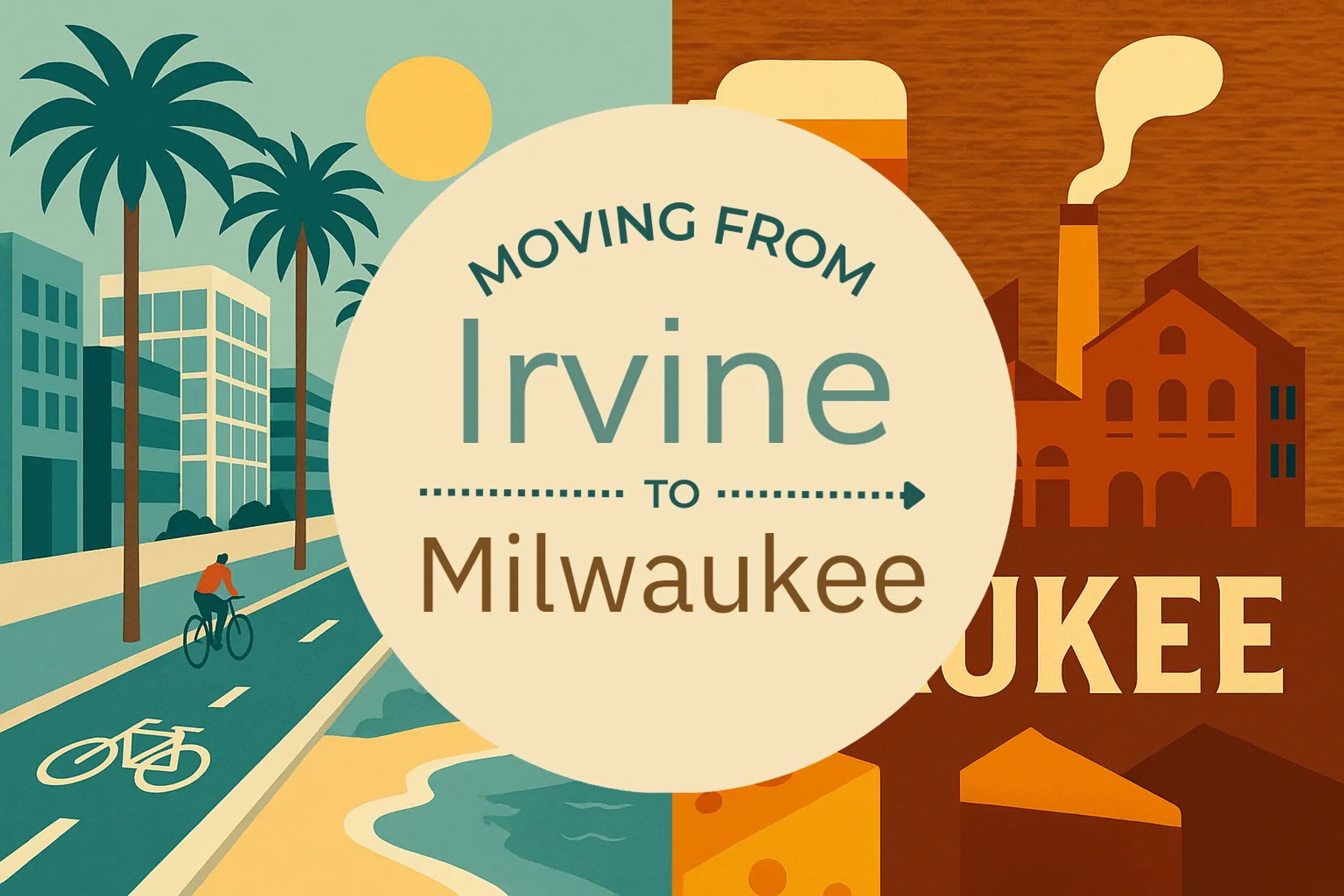 Side-by-side comparison of Irvine to Milwaukee moving companies