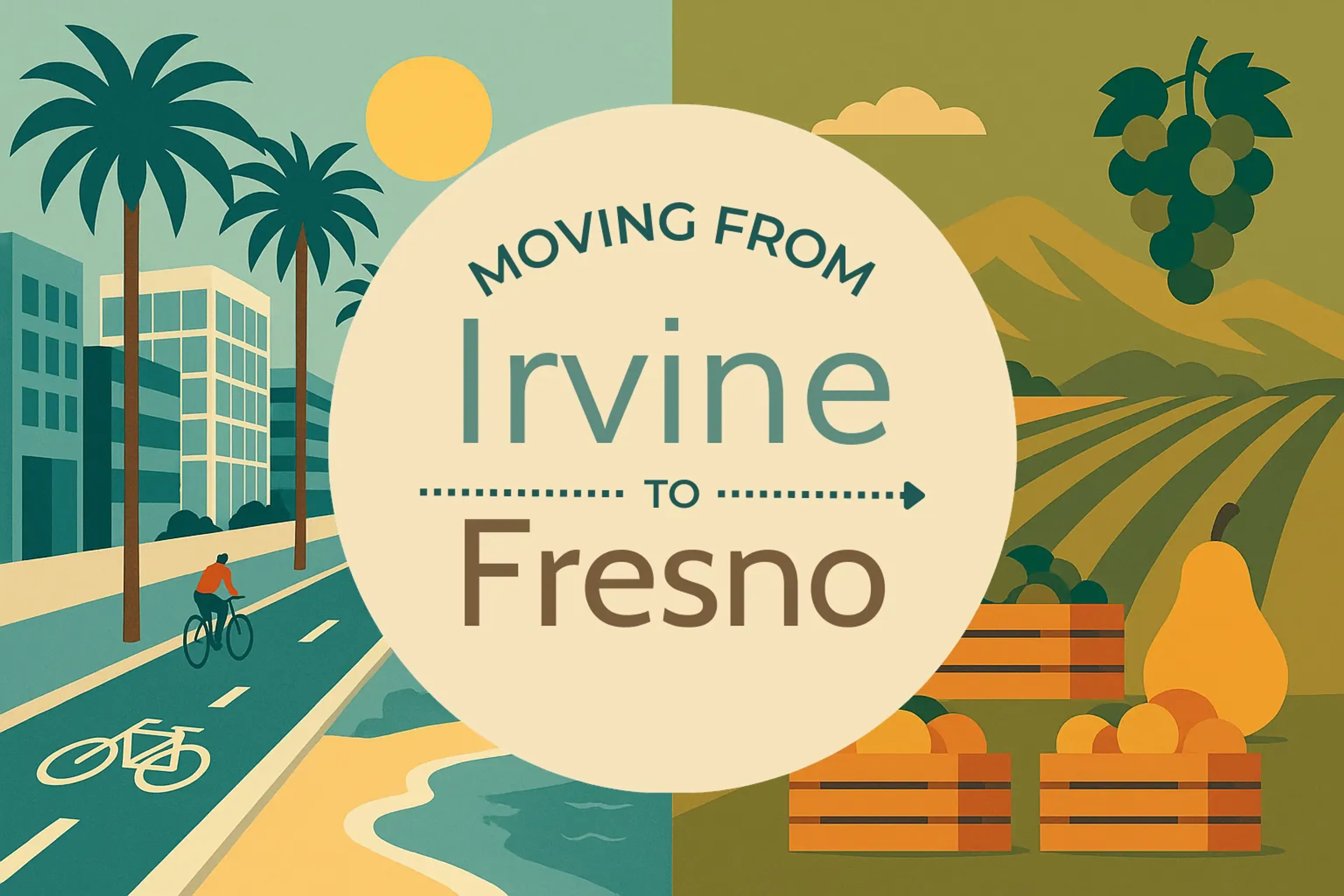 Side-by-side comparison of Irvine to Fresno moving companies