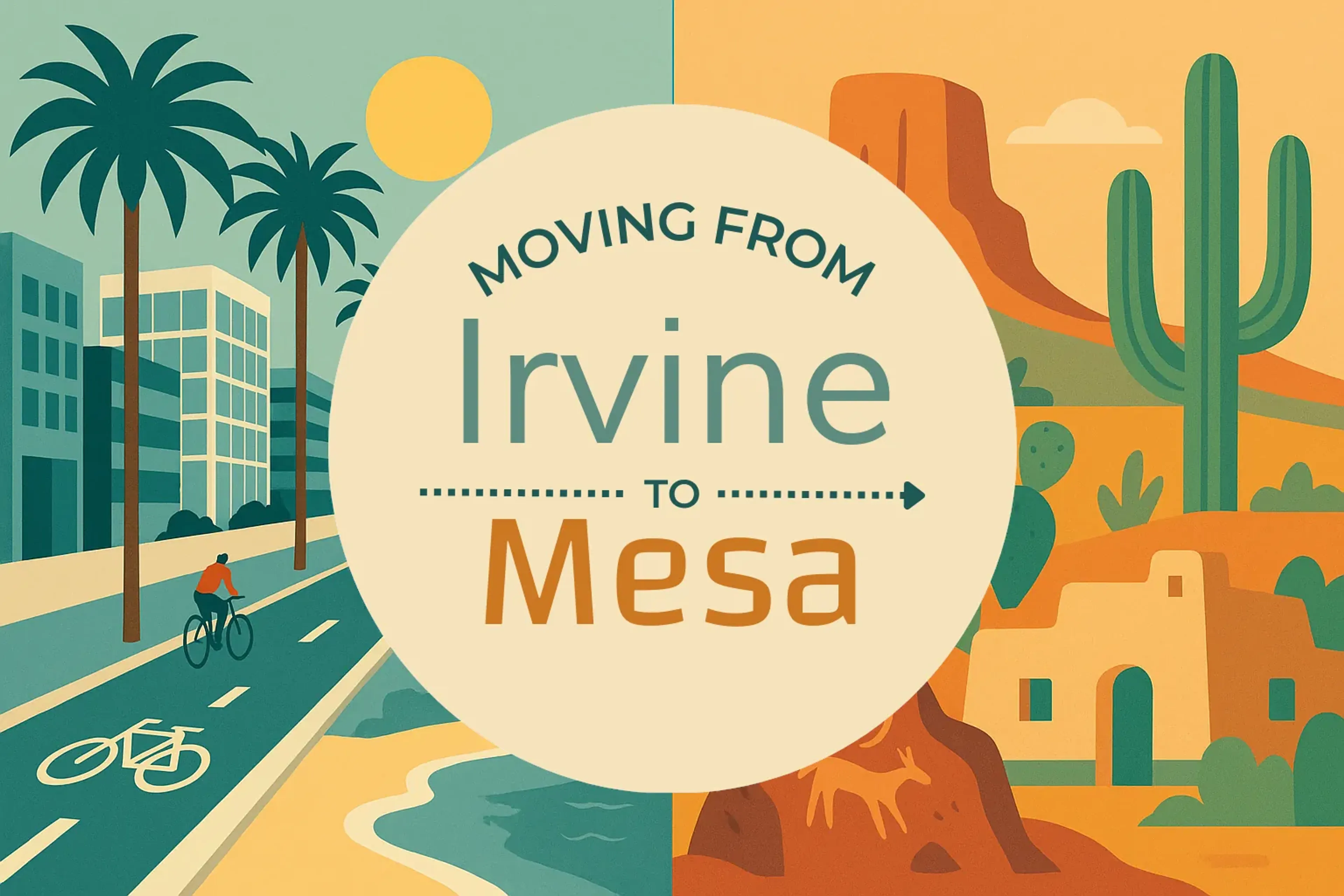 Side-by-side comparison of Irvine to Mesa moving companies