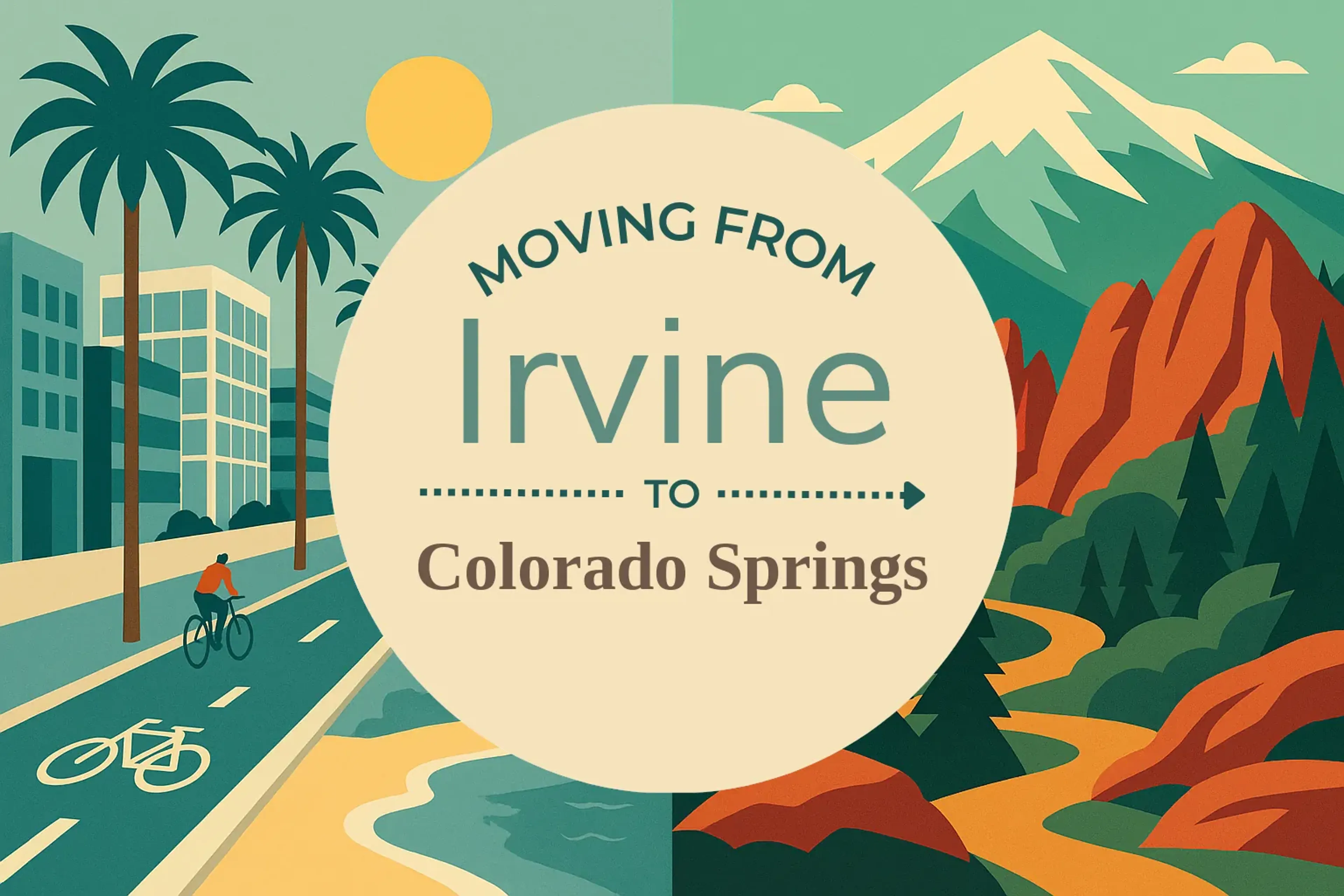 Side-by-side comparison of Irvine to Colorado Springs moving companies