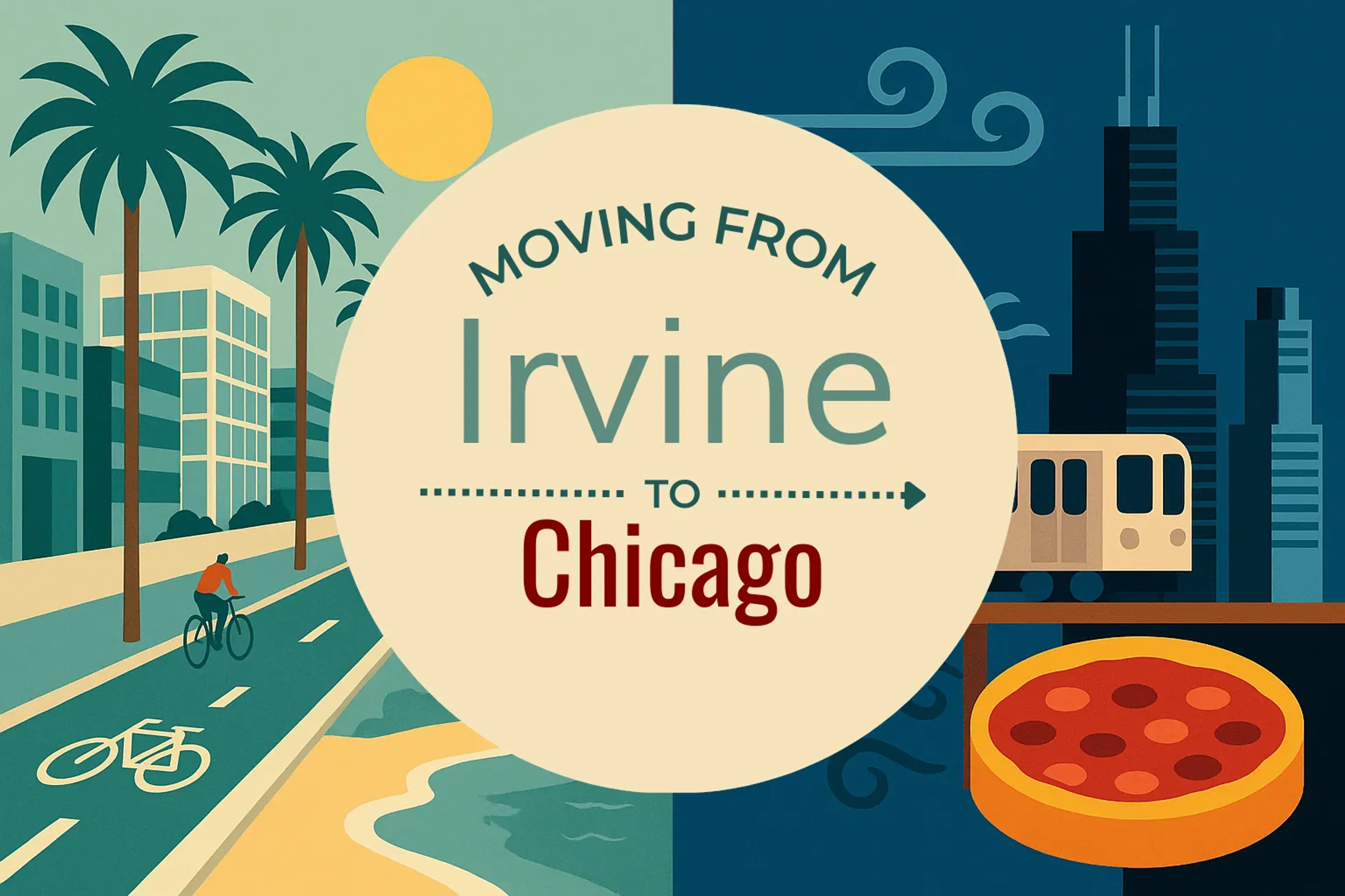 Side-by-side comparison of Irvine to Chicago moving companies