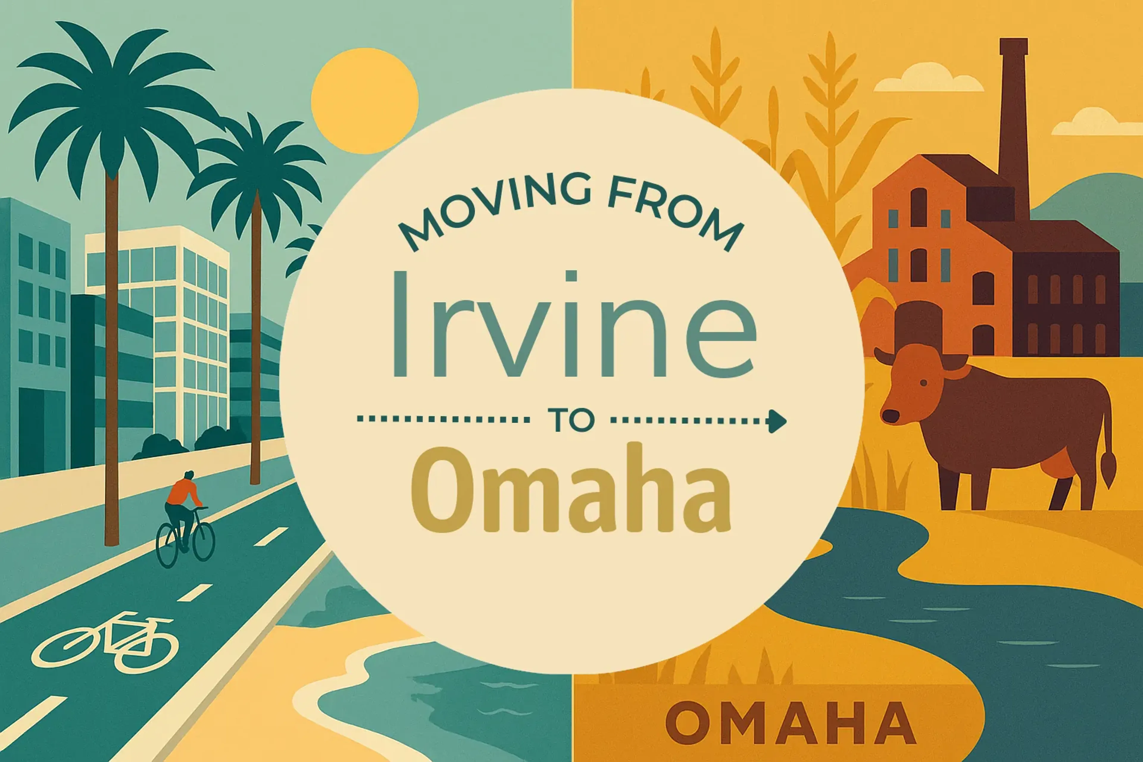 Side-by-side comparison of Irvine to Omaha moving companies