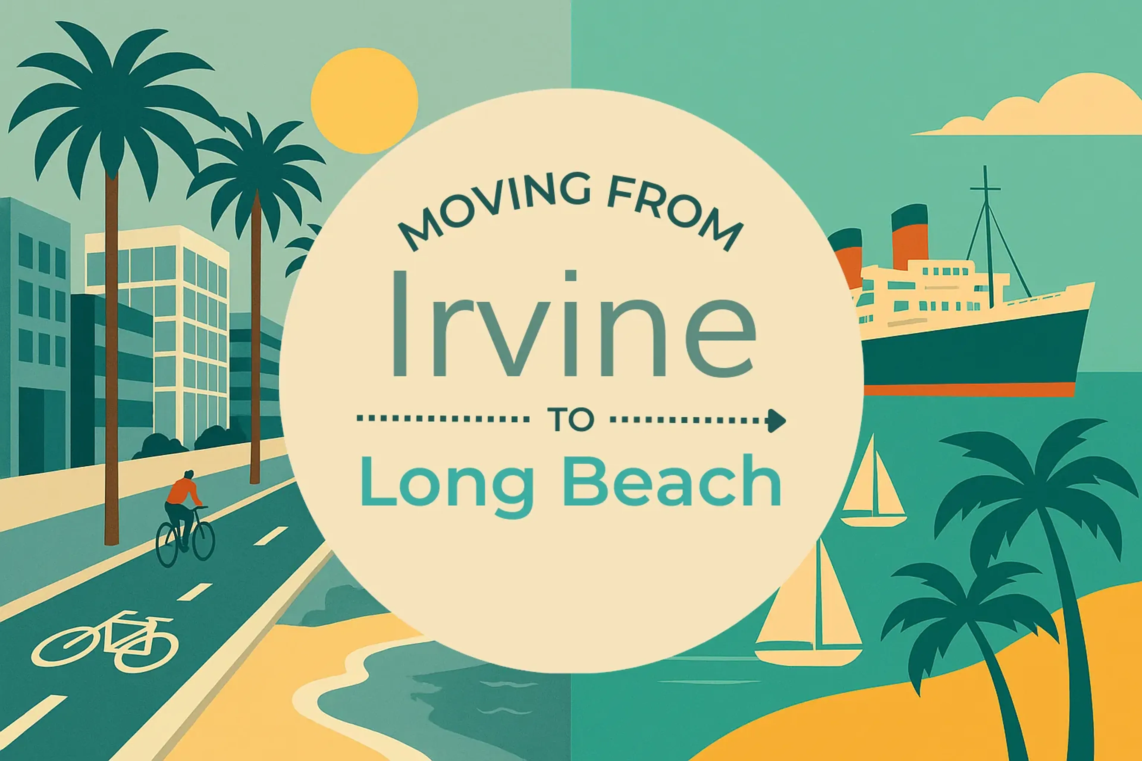 Side-by-side comparison of Irvine to Long Beach moving companies