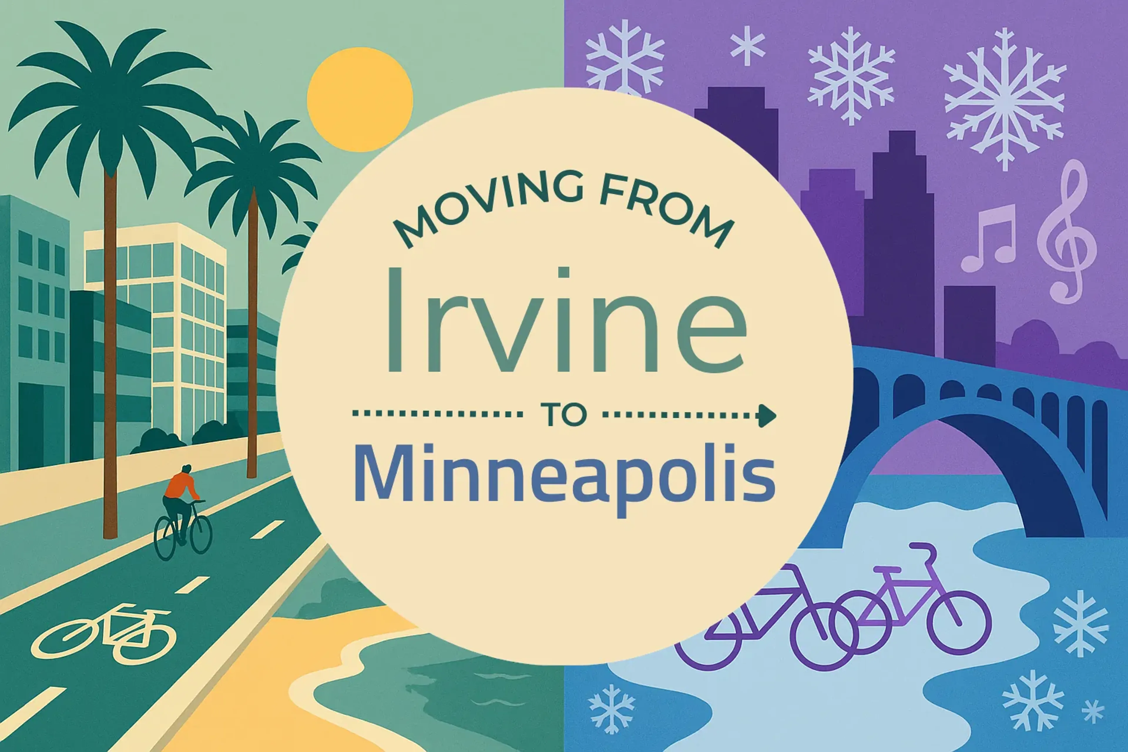 Side-by-side comparison of Irvine to Minneapolis moving companies