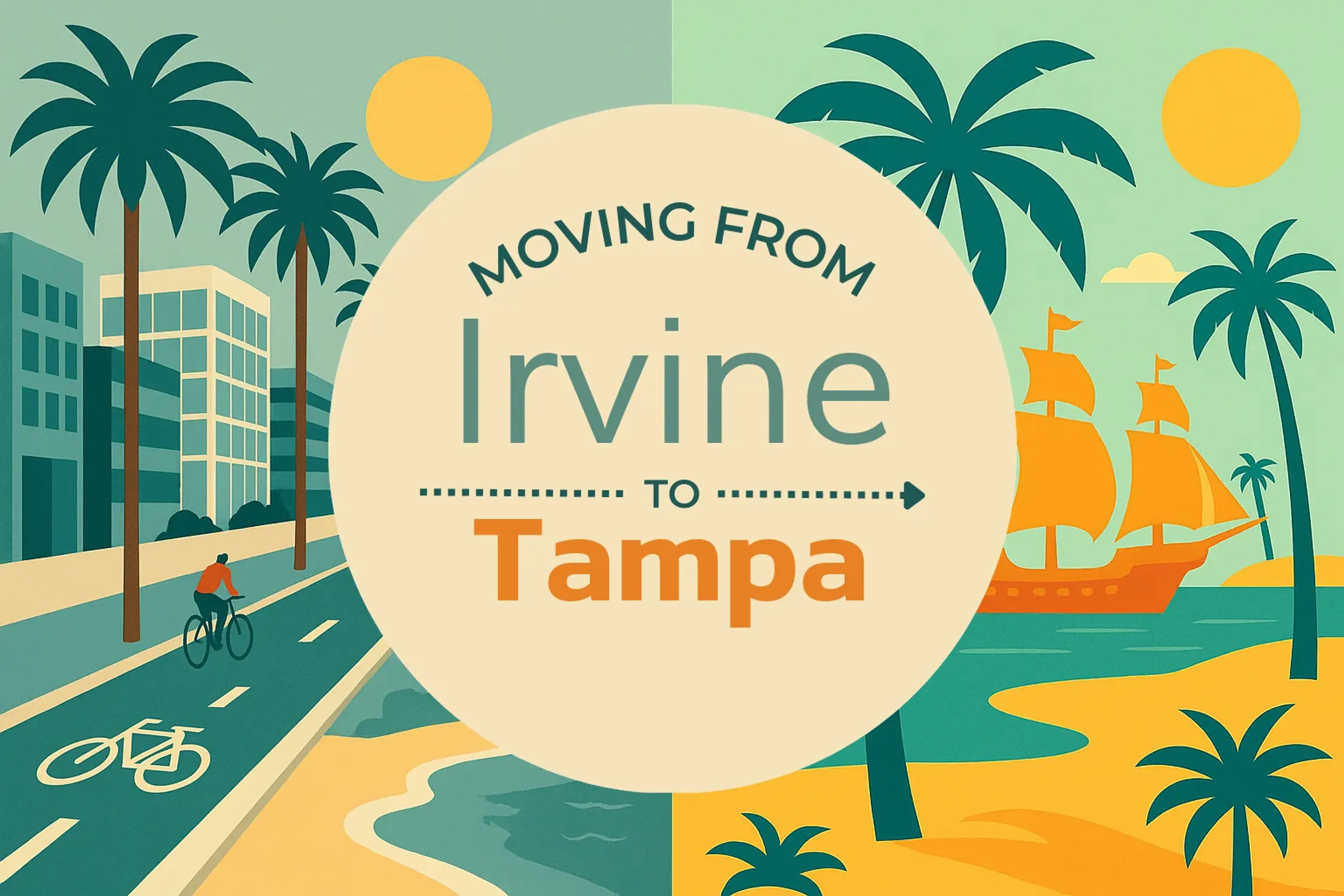 Side-by-side comparison of Irvine to Tampa moving companies