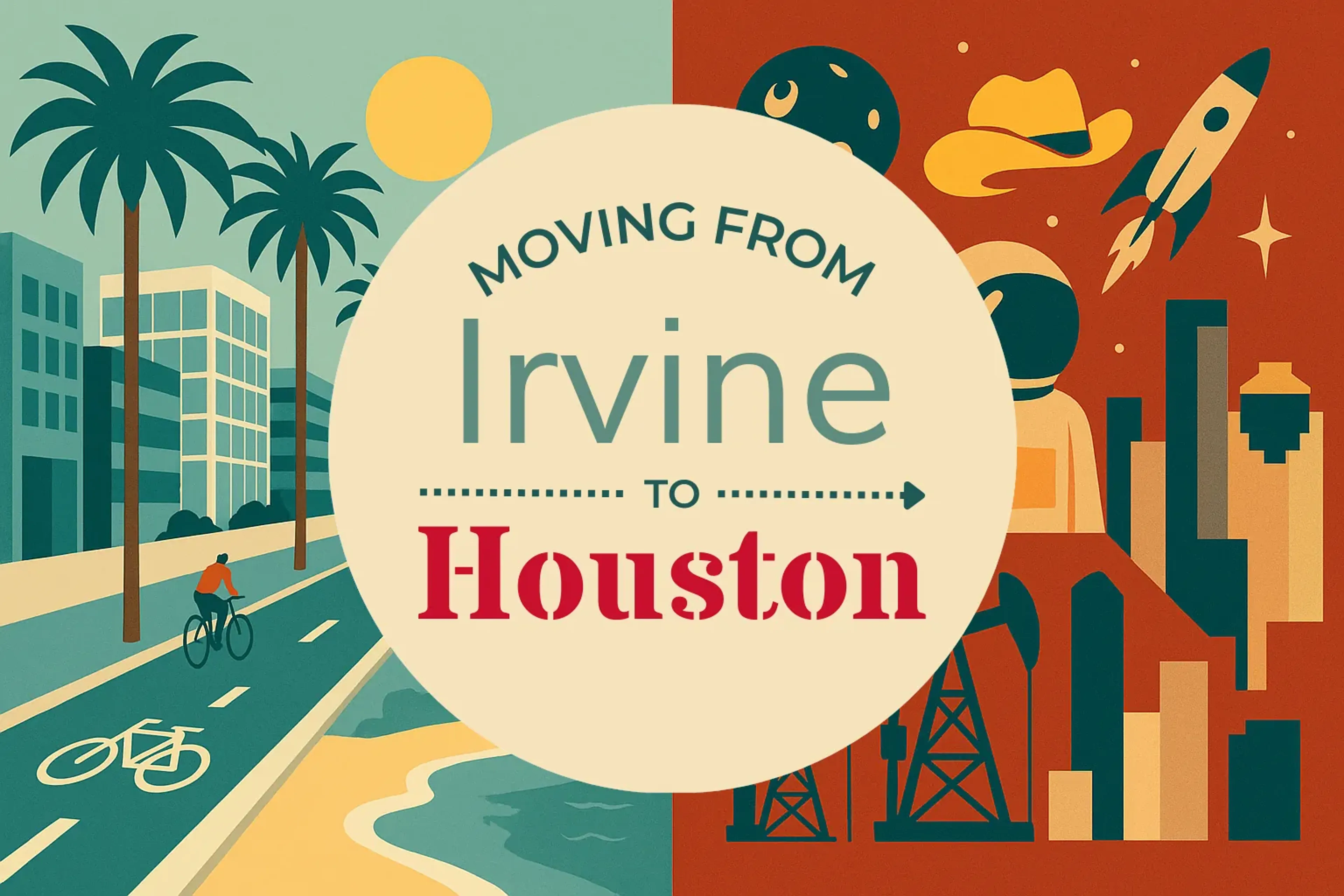 Side-by-side comparison of Irvine to Houston moving companies