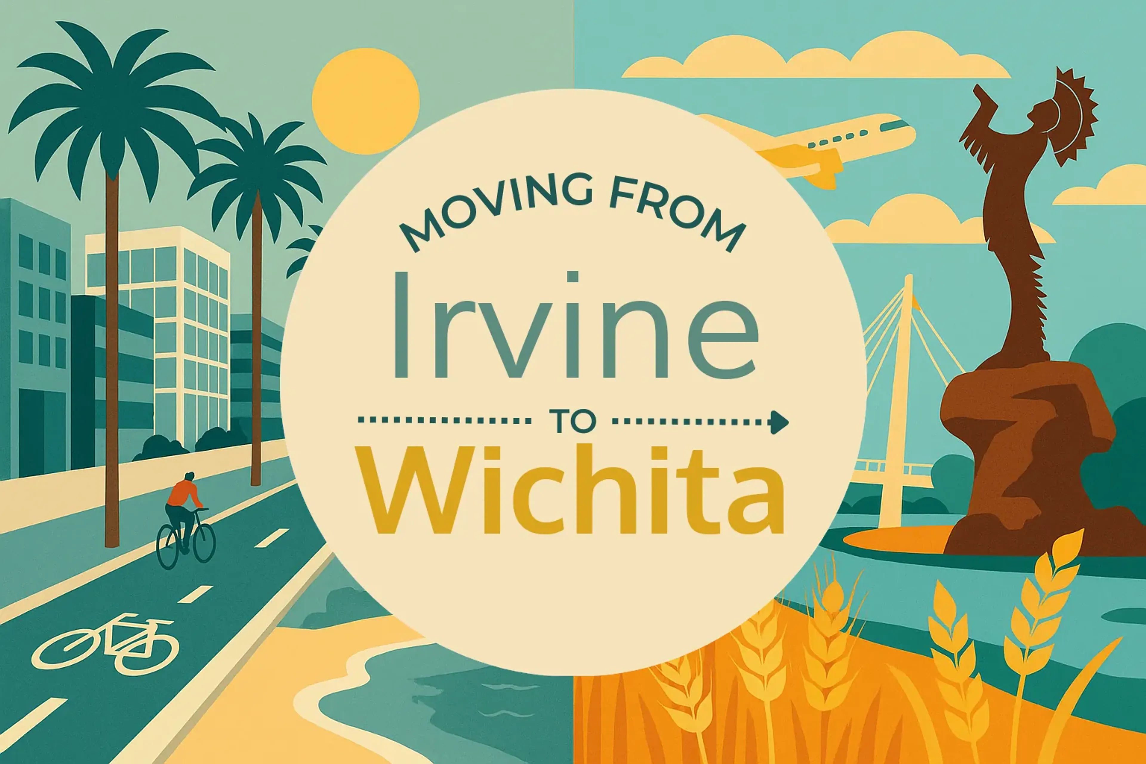 Side-by-side comparison of Irvine to Wichita moving companies