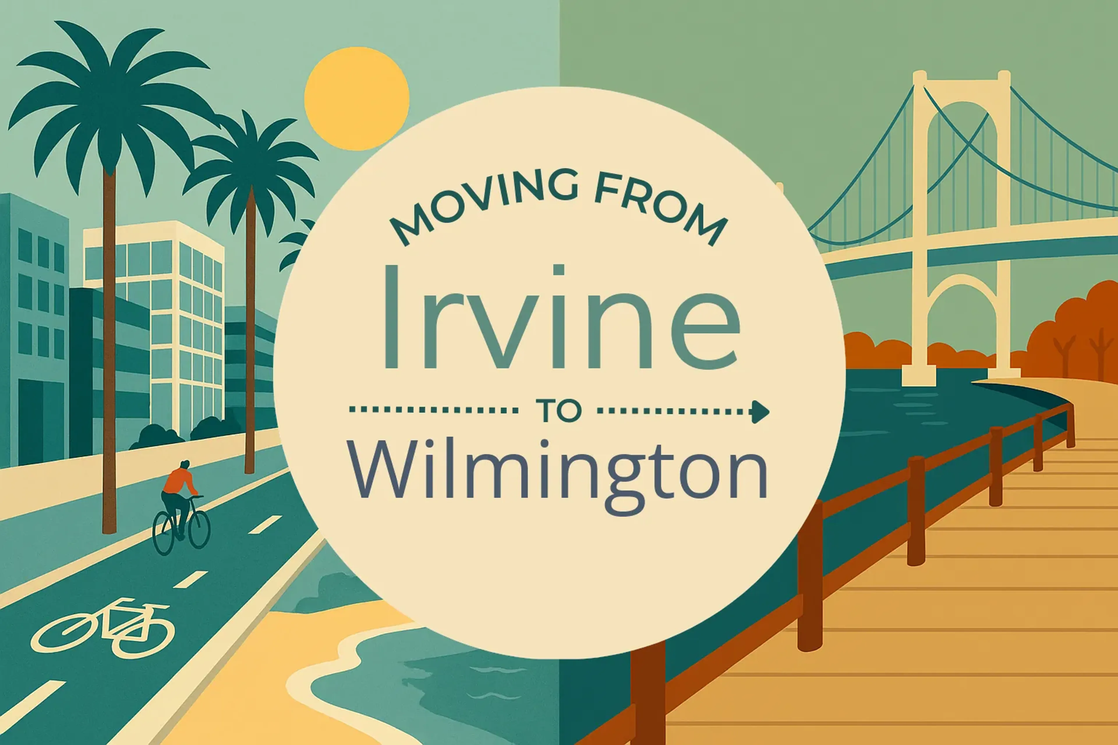 Side-by-side comparison of Irvine to Wilmington moving companies