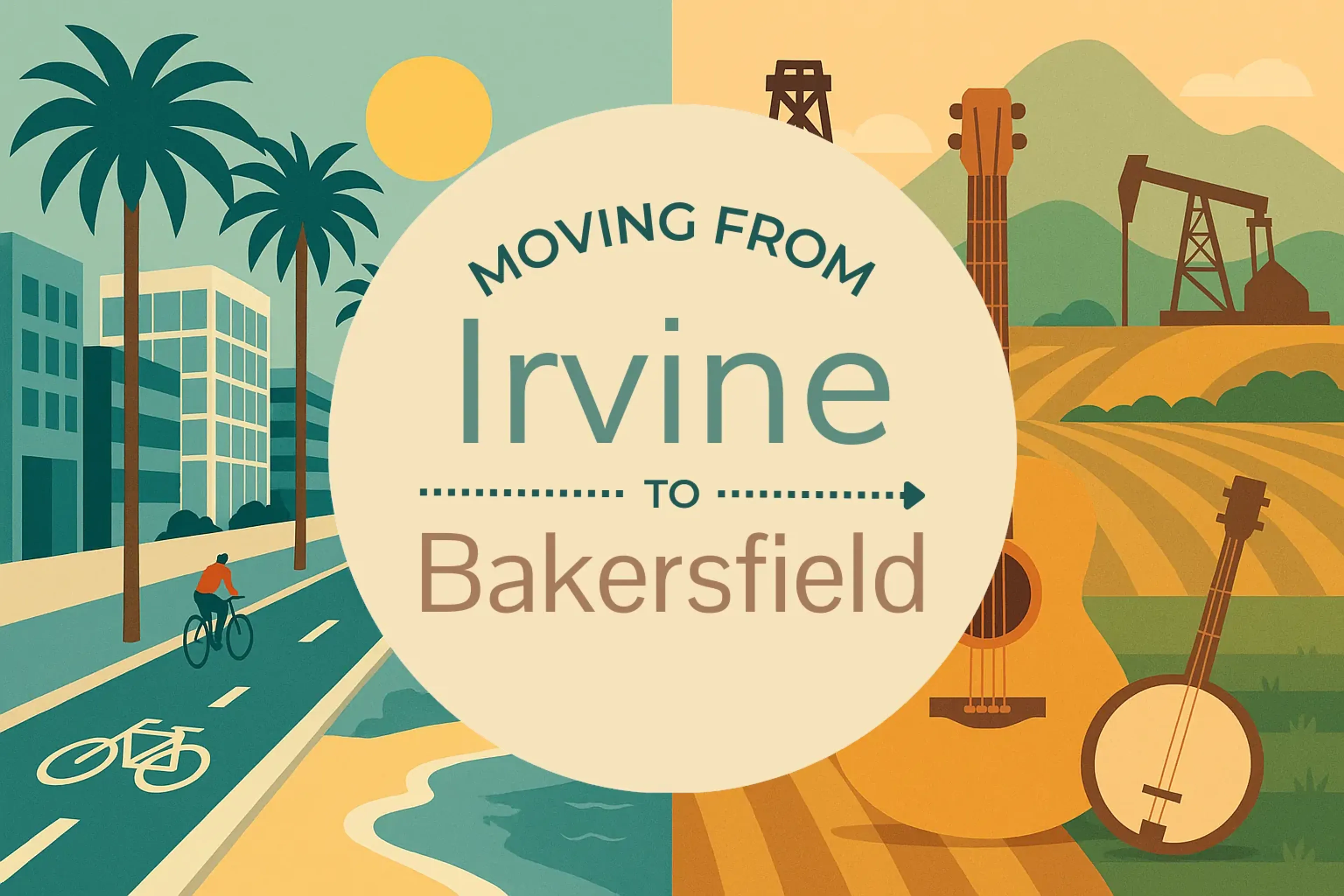 Side-by-side comparison of Irvine to Bakersfield moving companies