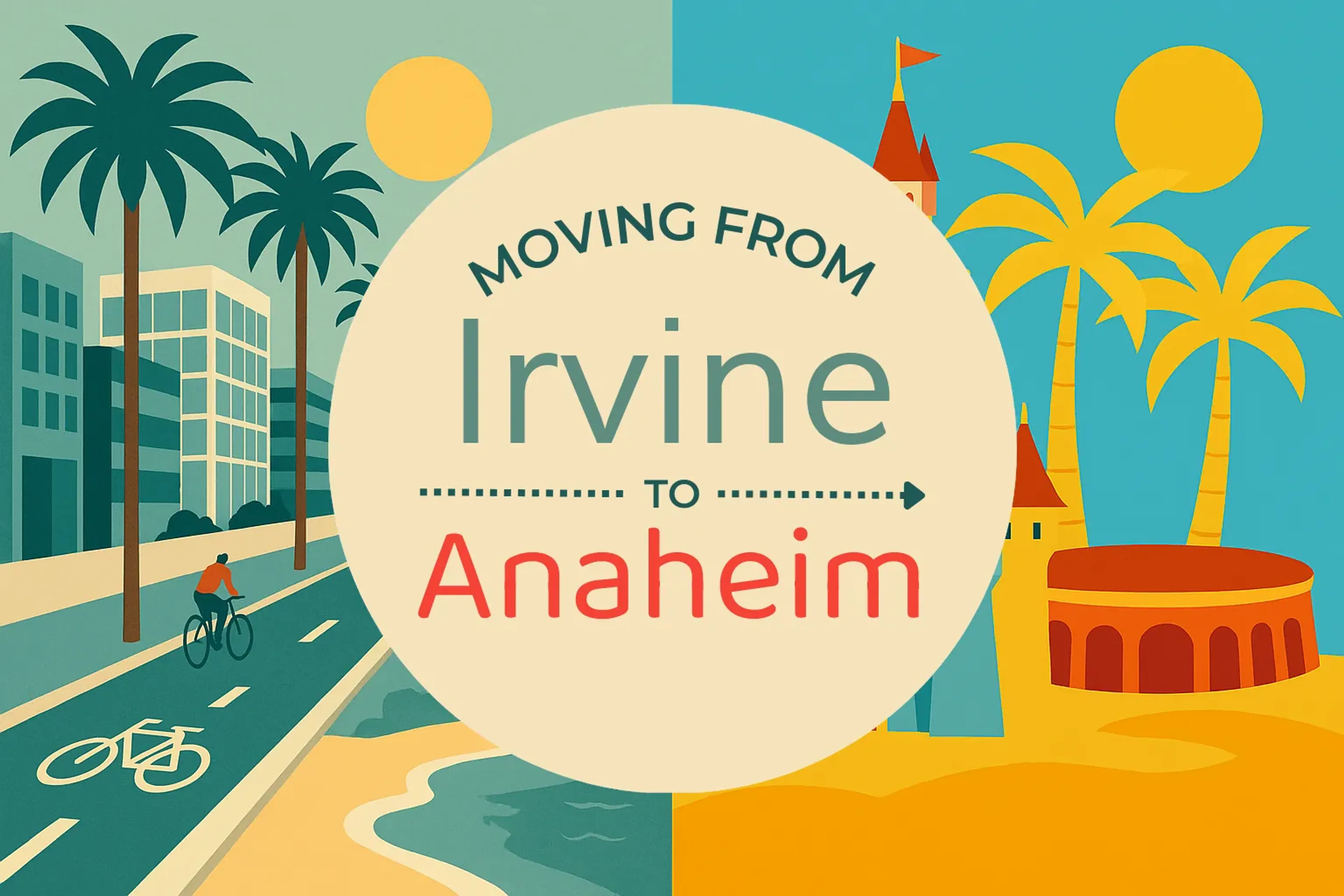 Side-by-side comparison of Irvine to Anaheim moving companies