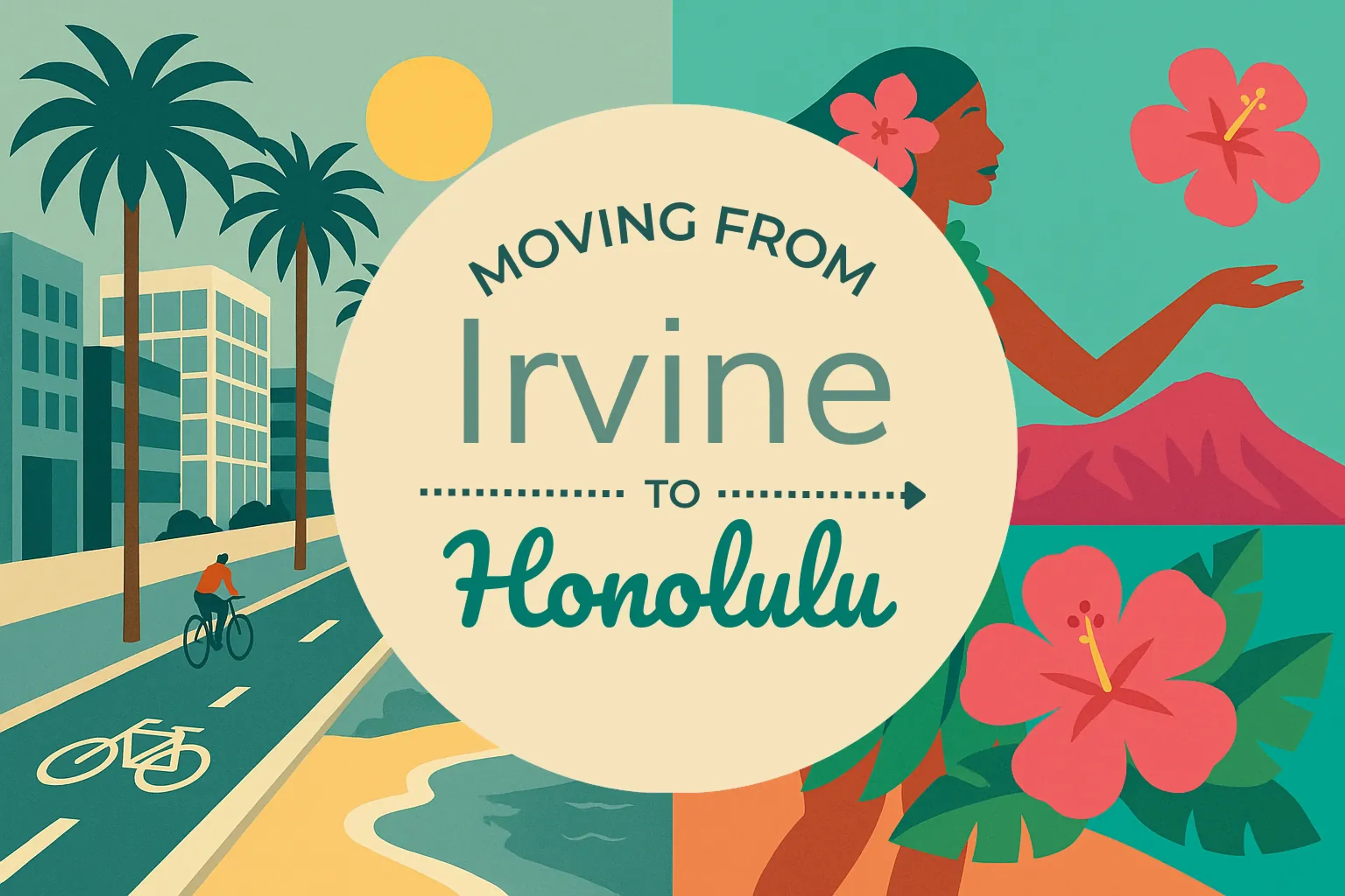 Side-by-side comparison of Irvine to Honolulu moving companies