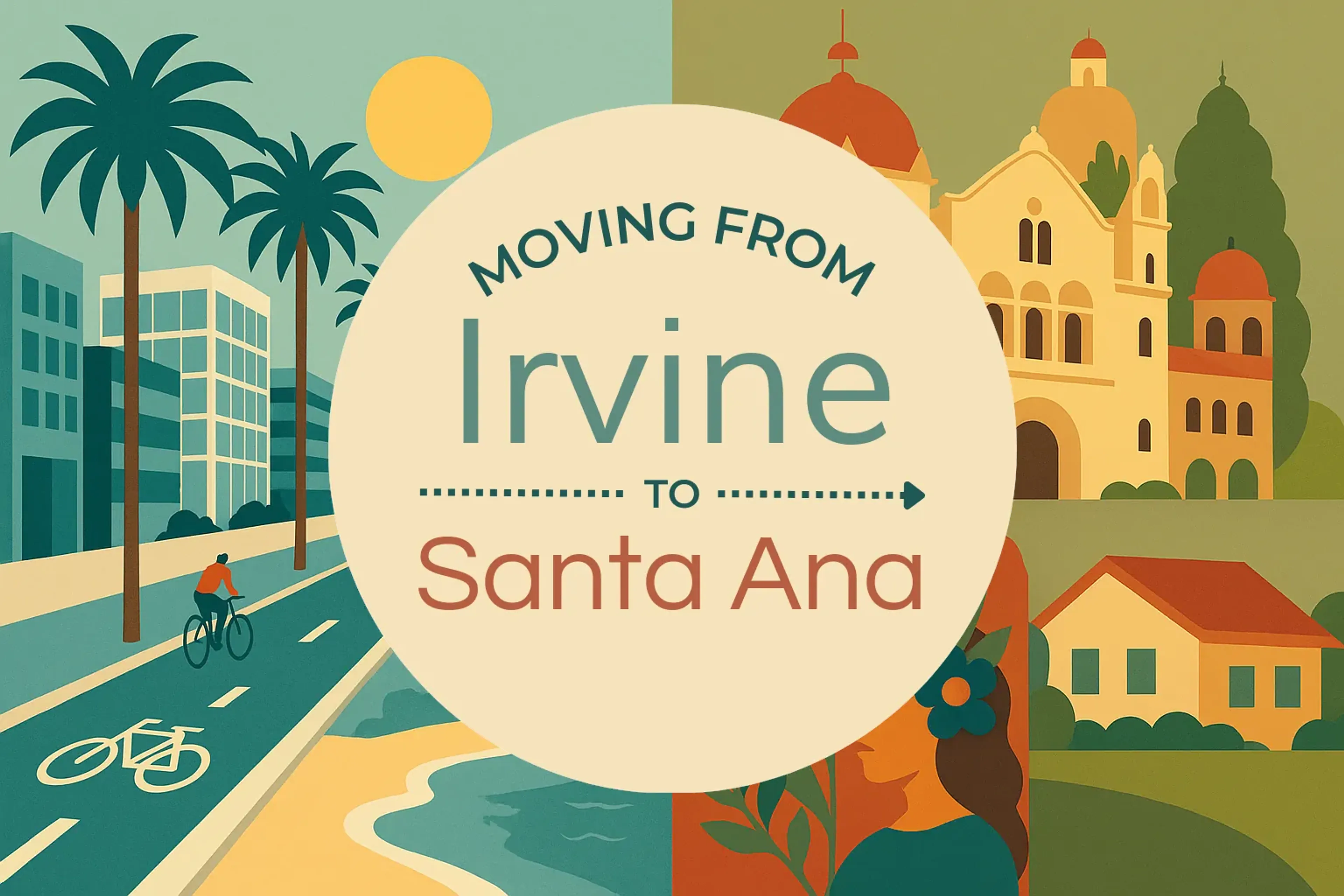 Side-by-side comparison of Irvine to Santa Ana moving companies