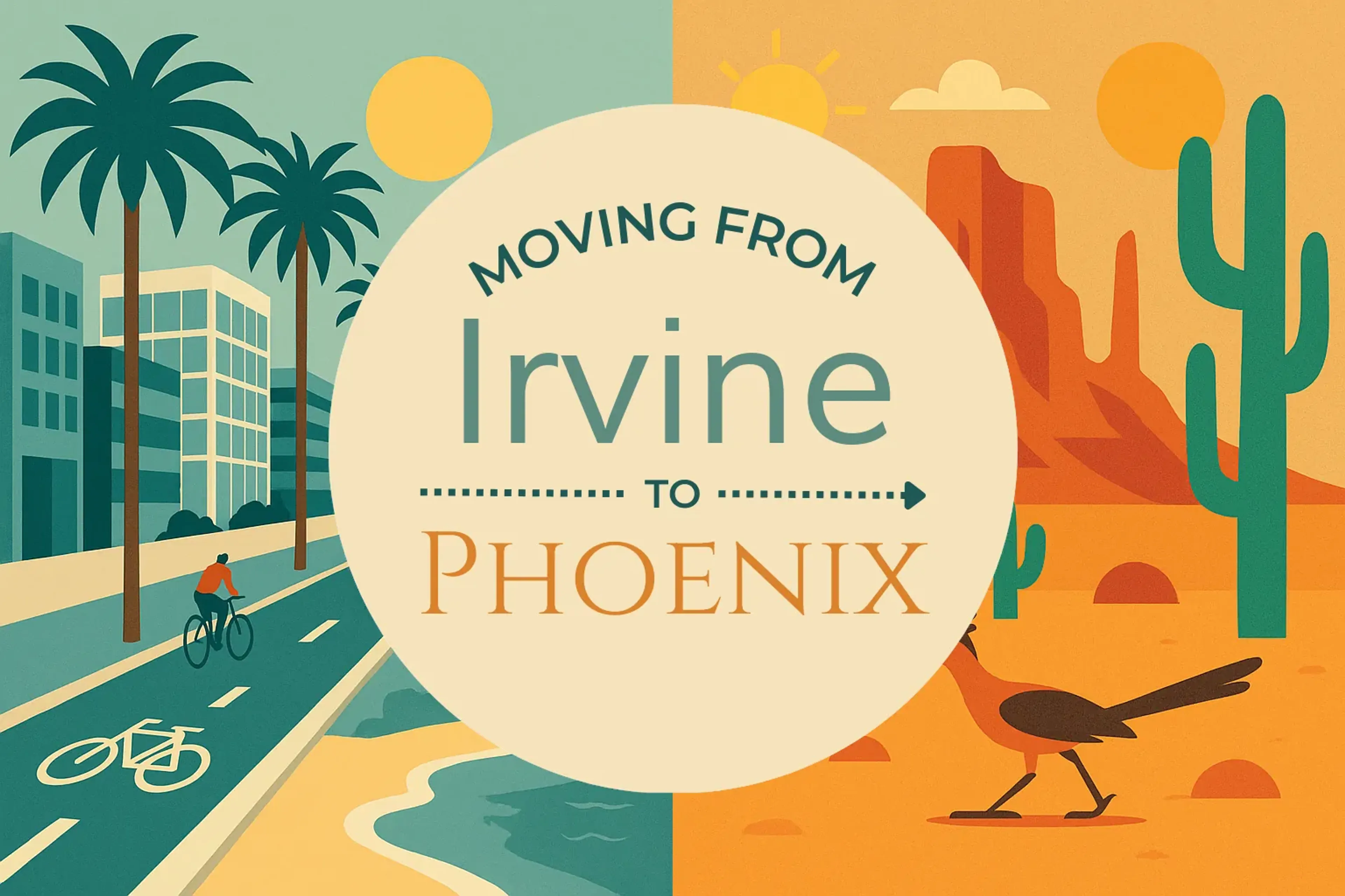Side-by-side comparison of Irvine to Phoenix moving companies