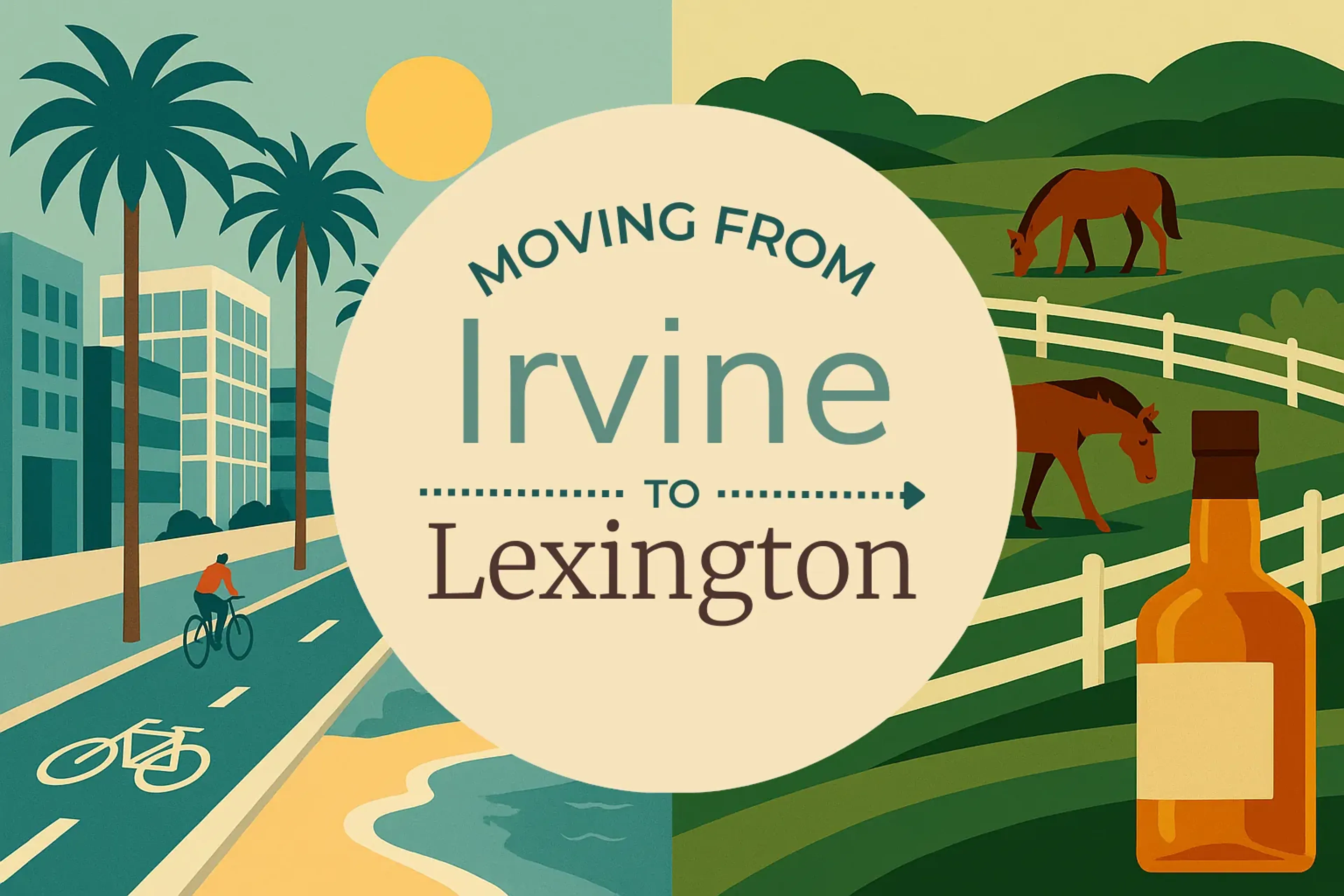 Side-by-side comparison of Irvine to Lexington moving companies