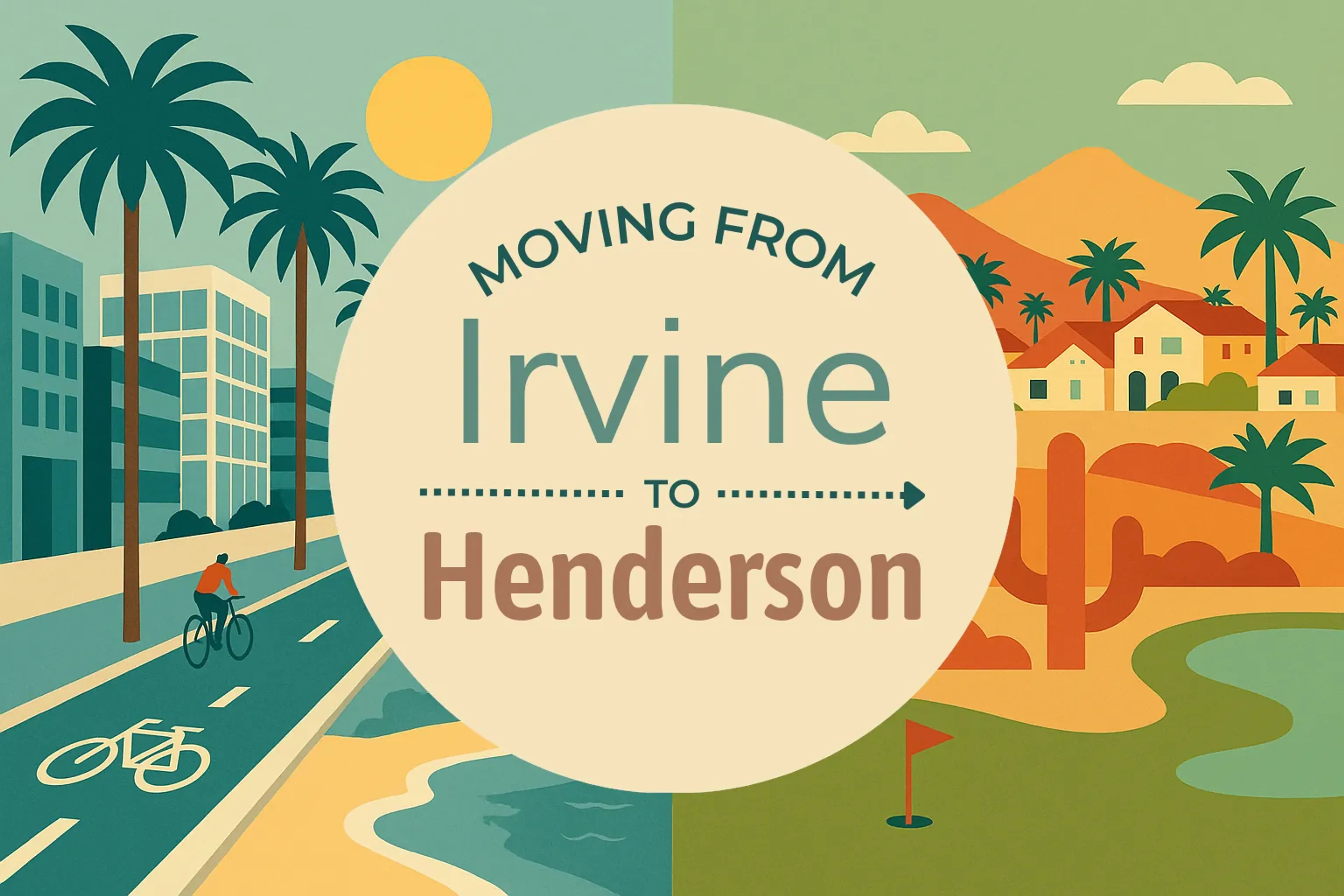 Side-by-side comparison of Irvine to Henderson moving companies