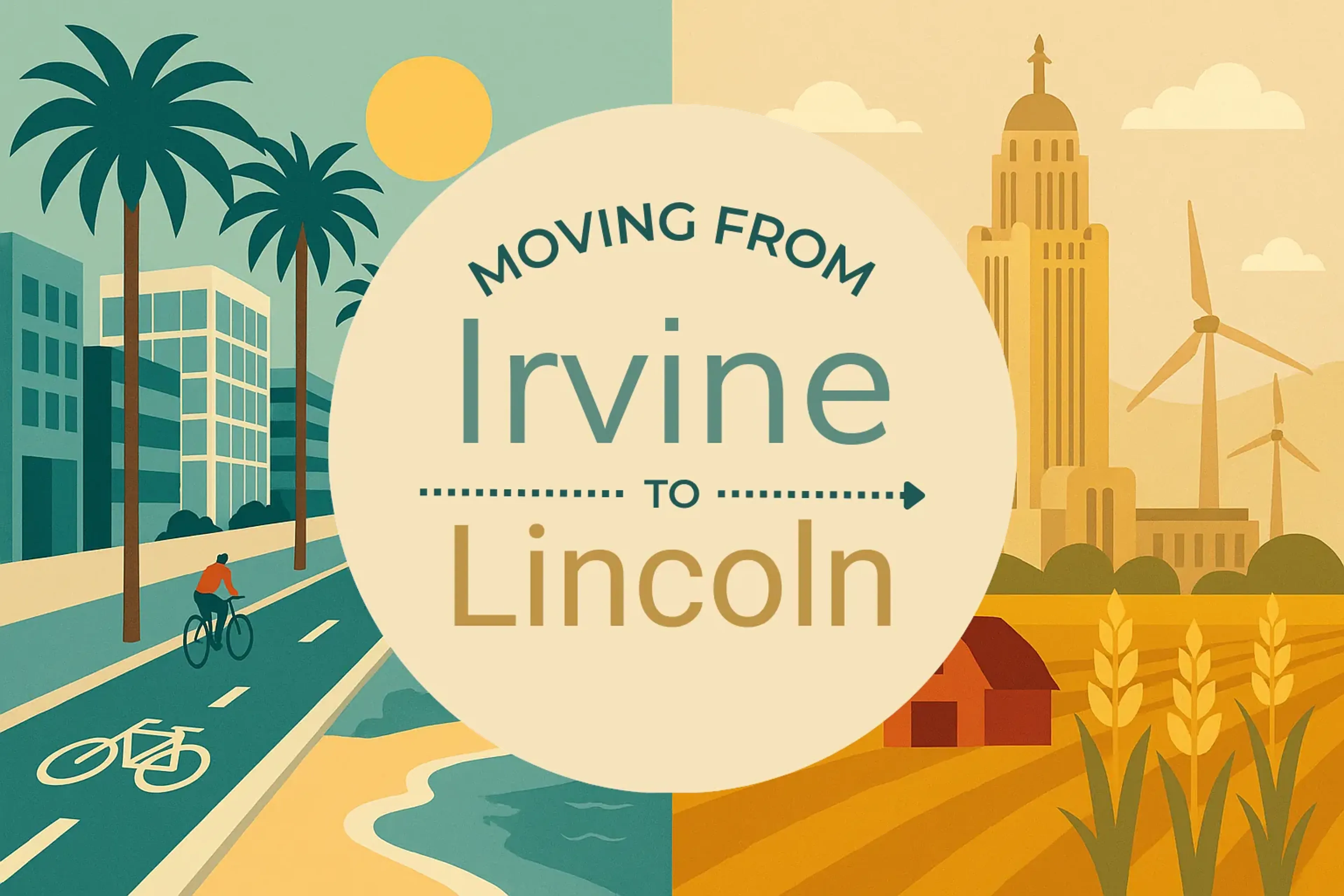 Side-by-side comparison of Irvine to Lincoln moving companies