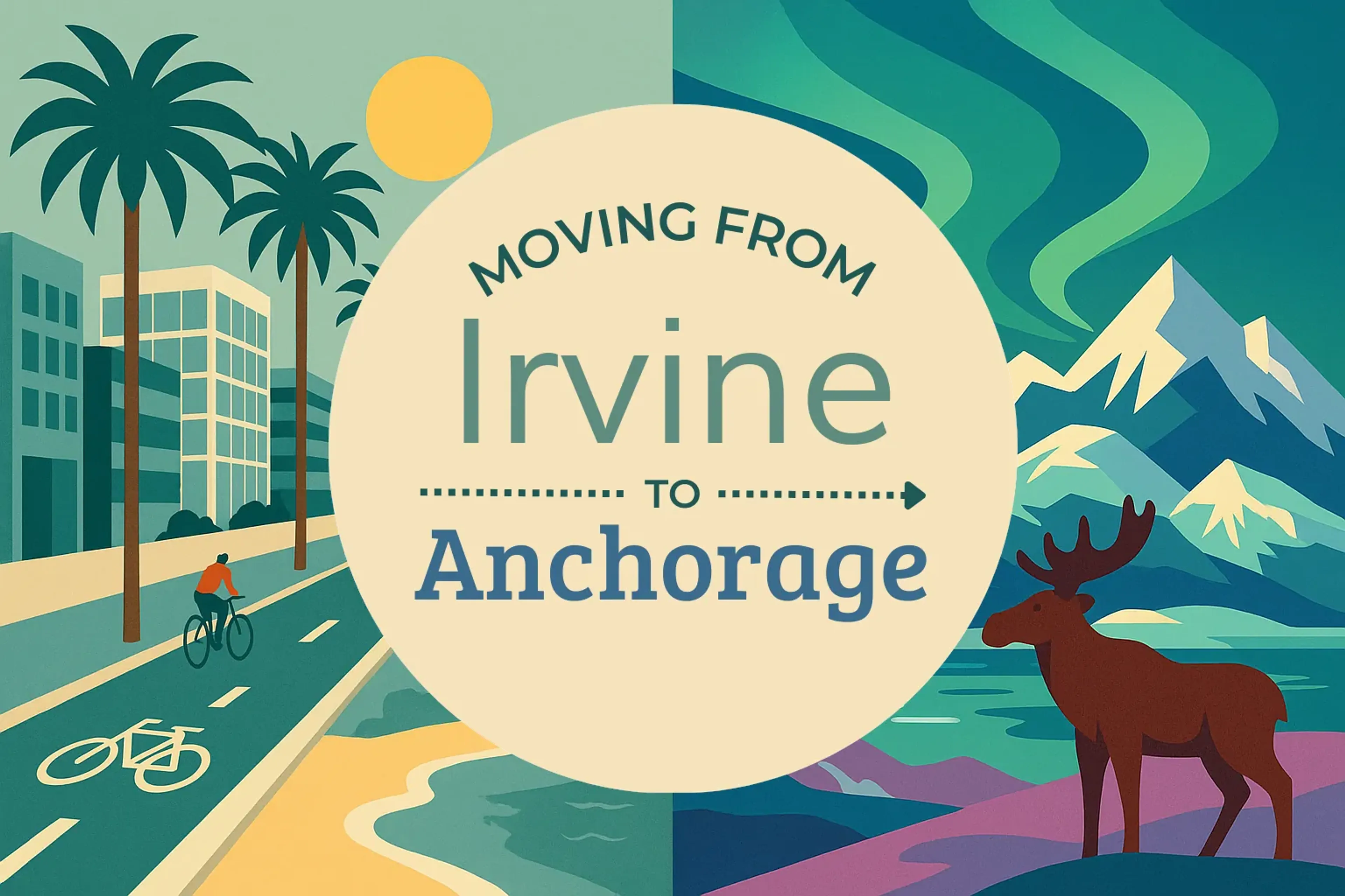 Side-by-side comparison of Irvine to Anchorage moving companies