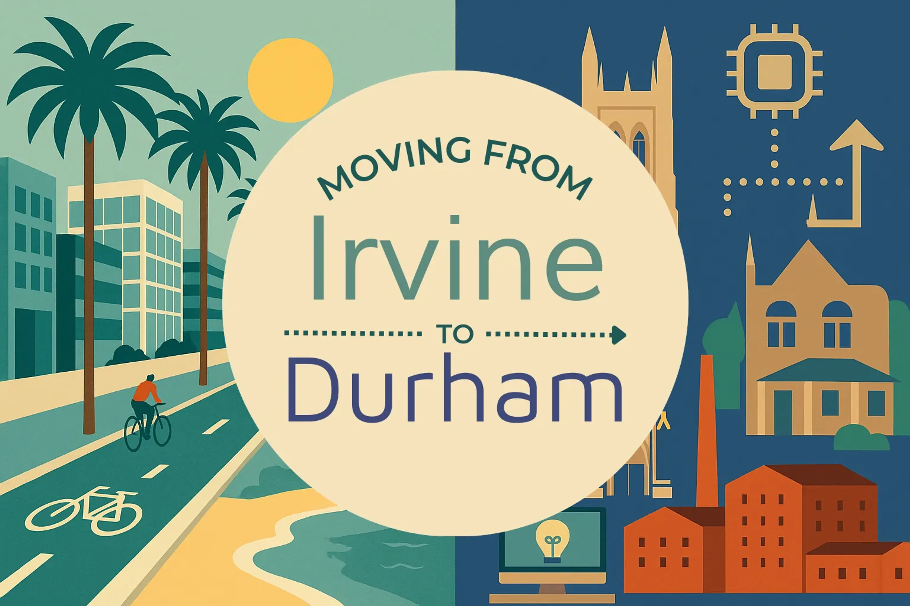 Side-by-side comparison of Irvine to Durham moving companies