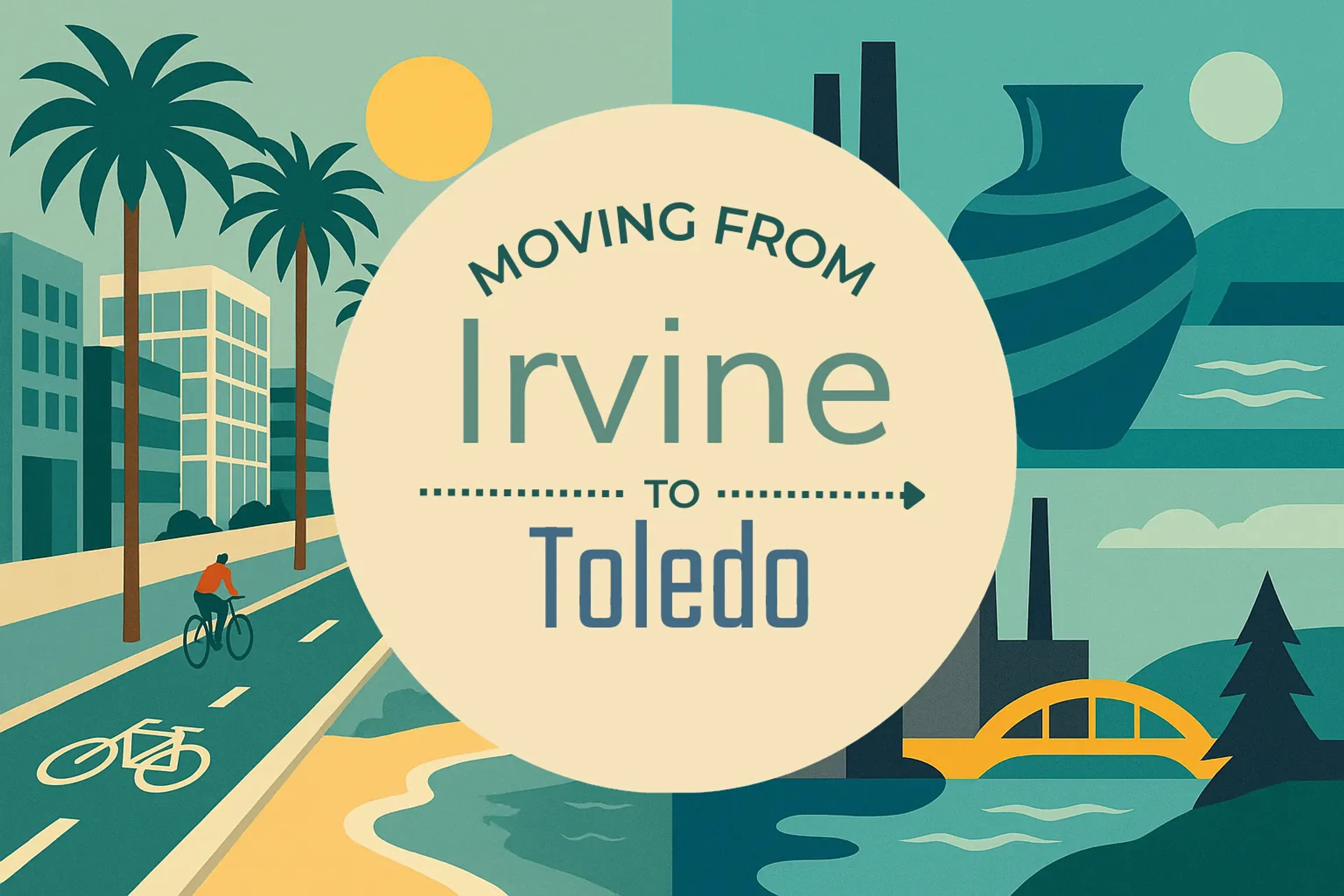 Side-by-side comparison of Irvine to Toledo moving companies
