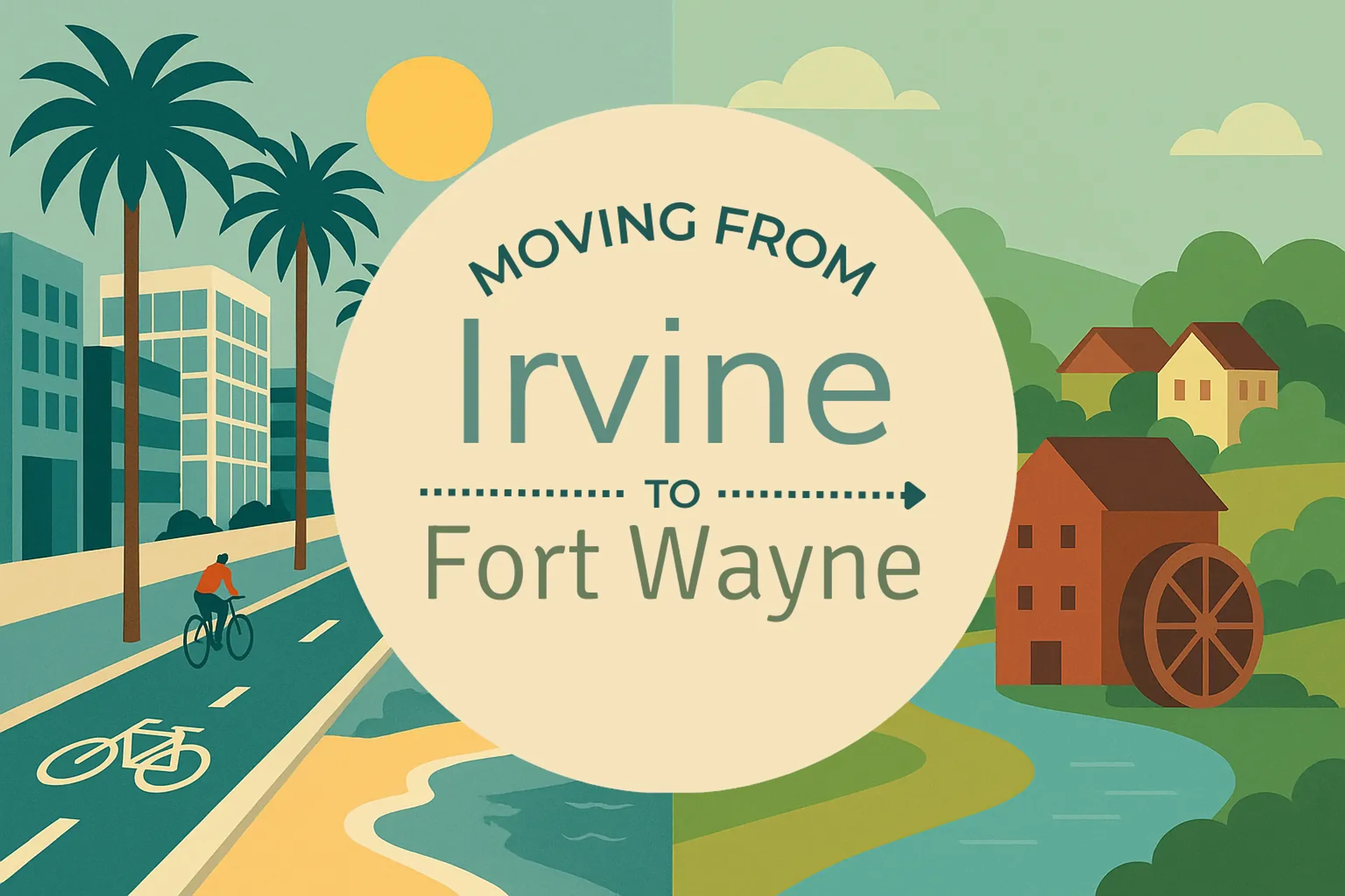Side-by-side comparison of Irvine to Fort Wayne moving companies