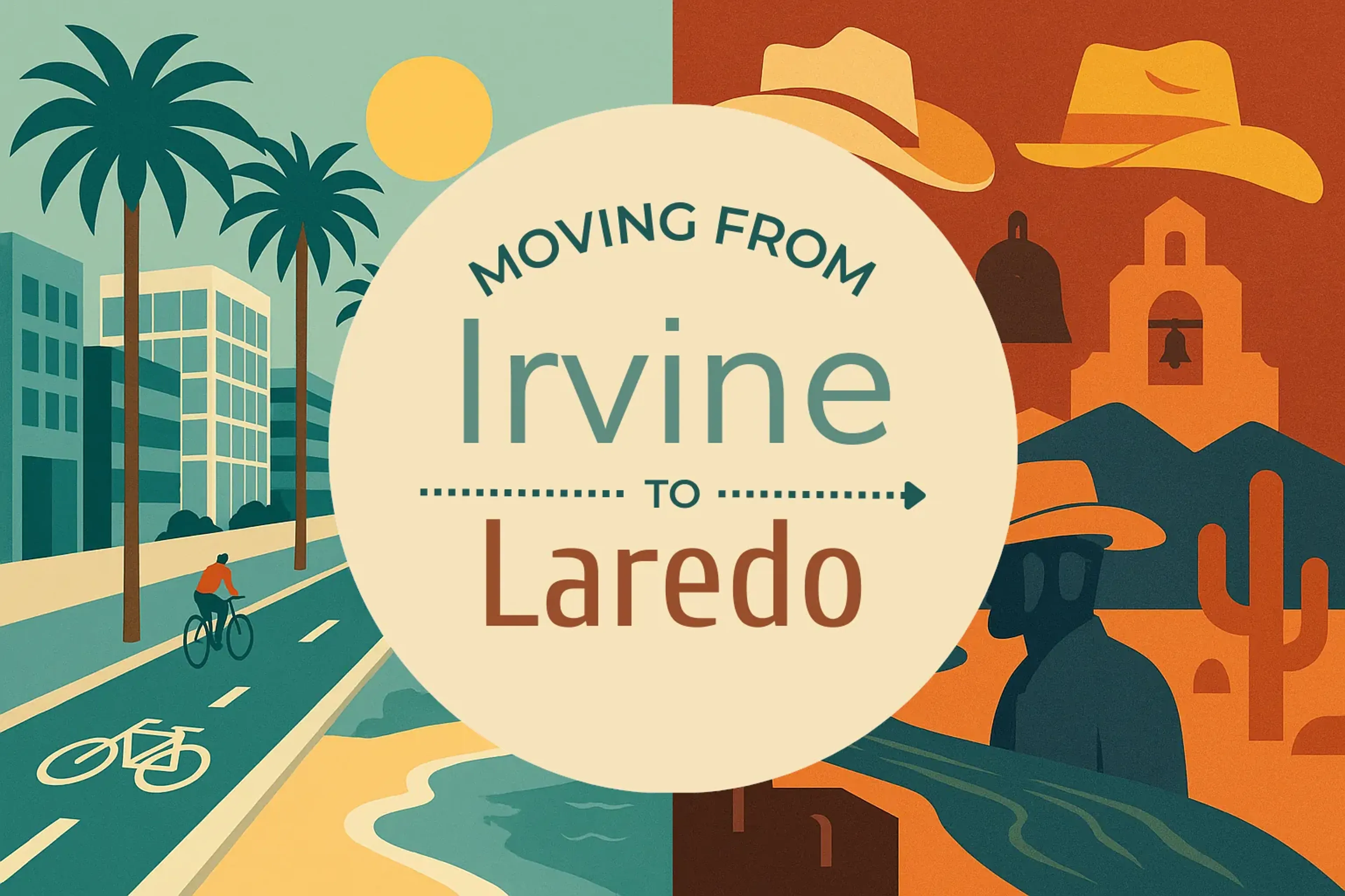 Side-by-side comparison of Irvine to Laredo moving companies