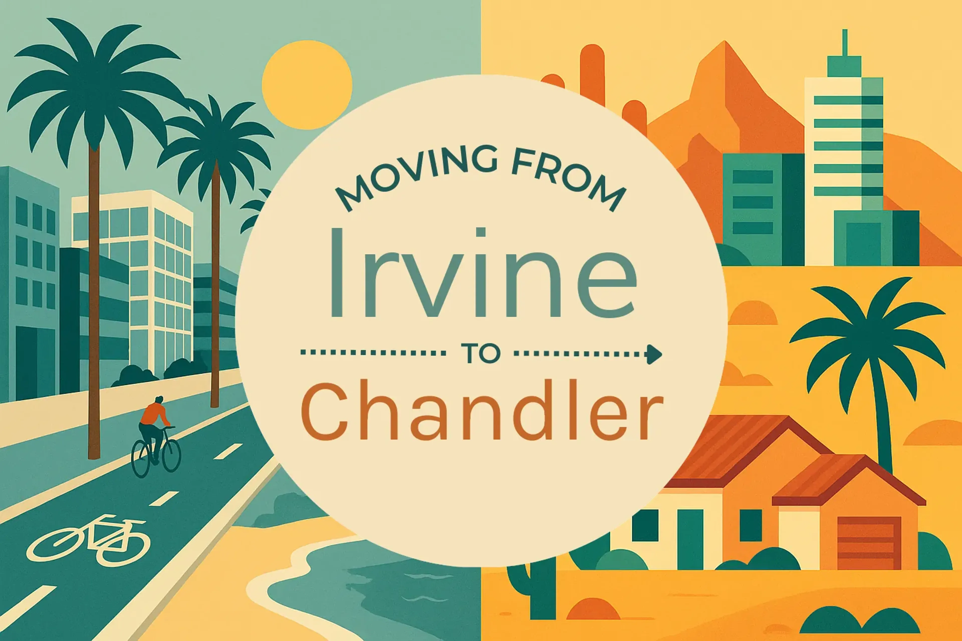 Side-by-side comparison of Irvine to Chandler moving companies