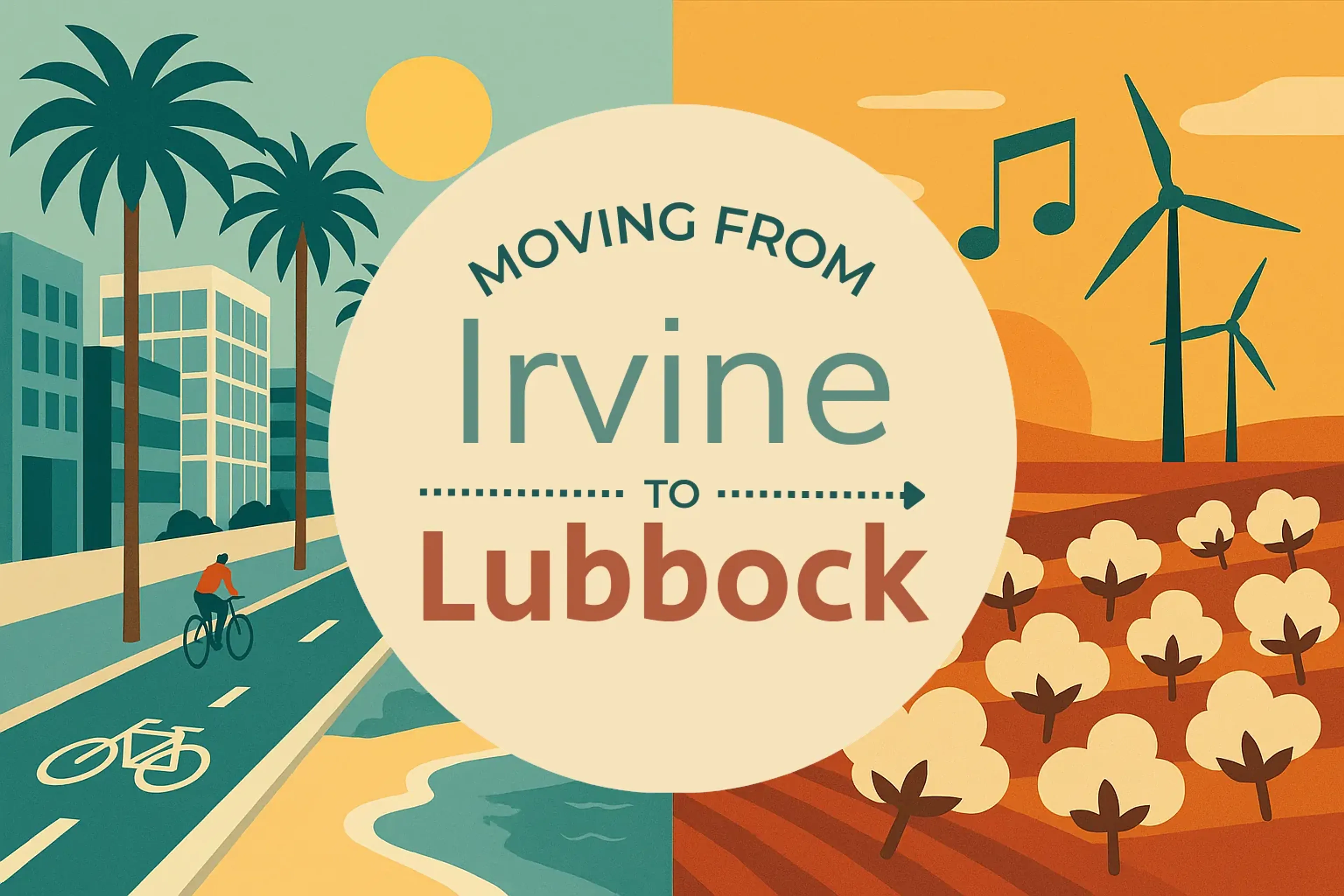 Side-by-side comparison of Irvine to Lubbock moving companies