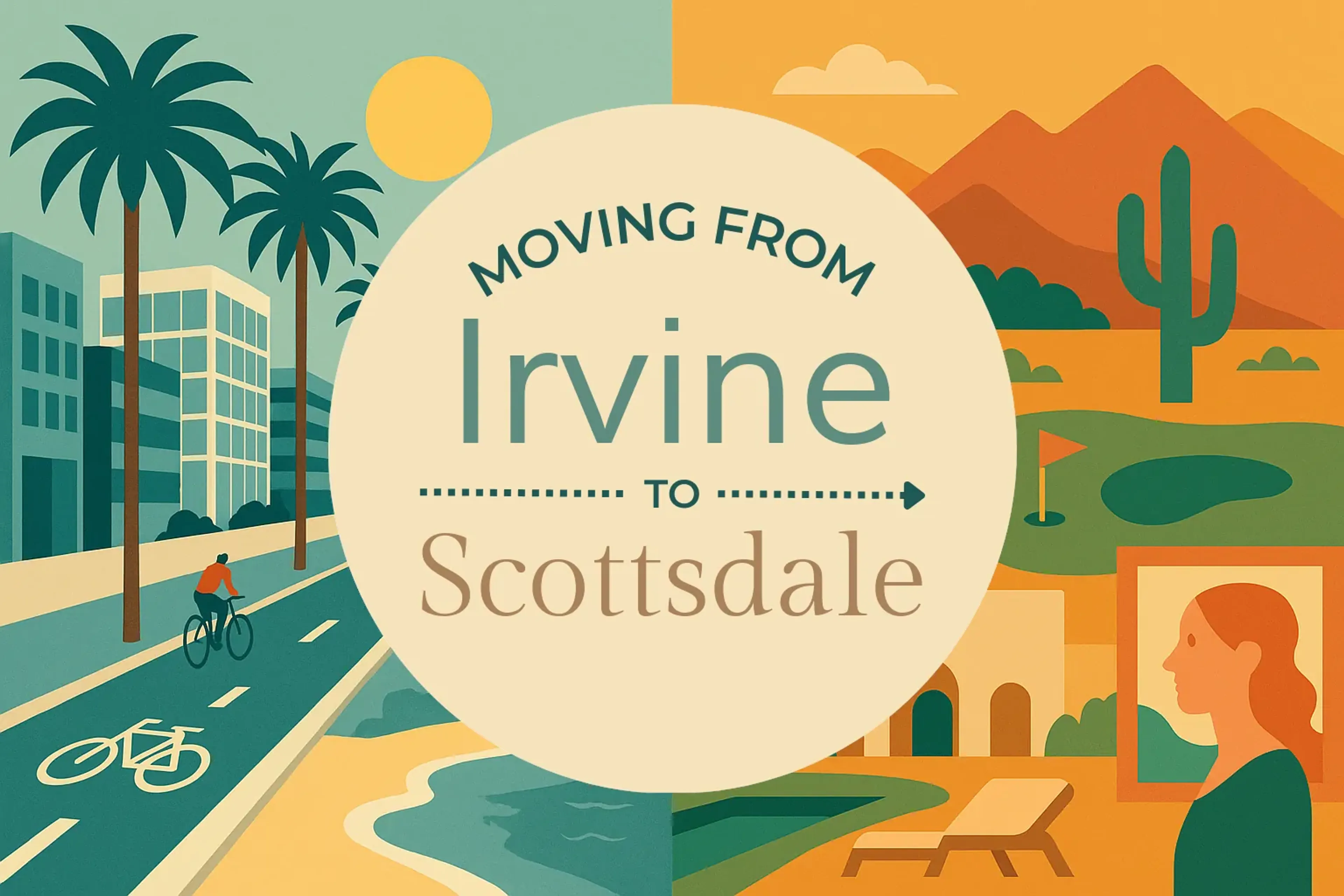 Side-by-side comparison of Irvine to Scottsdale moving companies