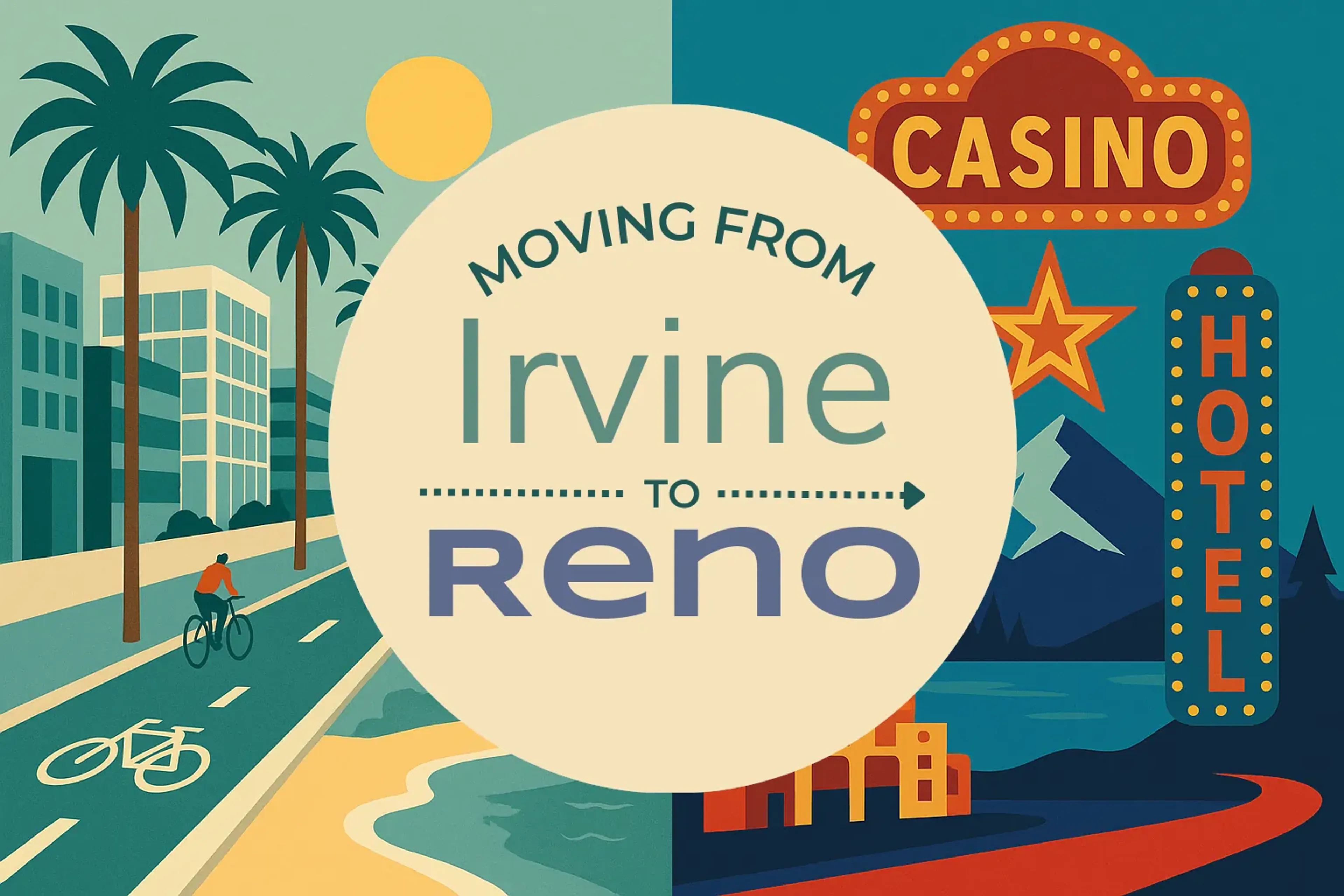 Side-by-side comparison of Irvine to Reno moving companies