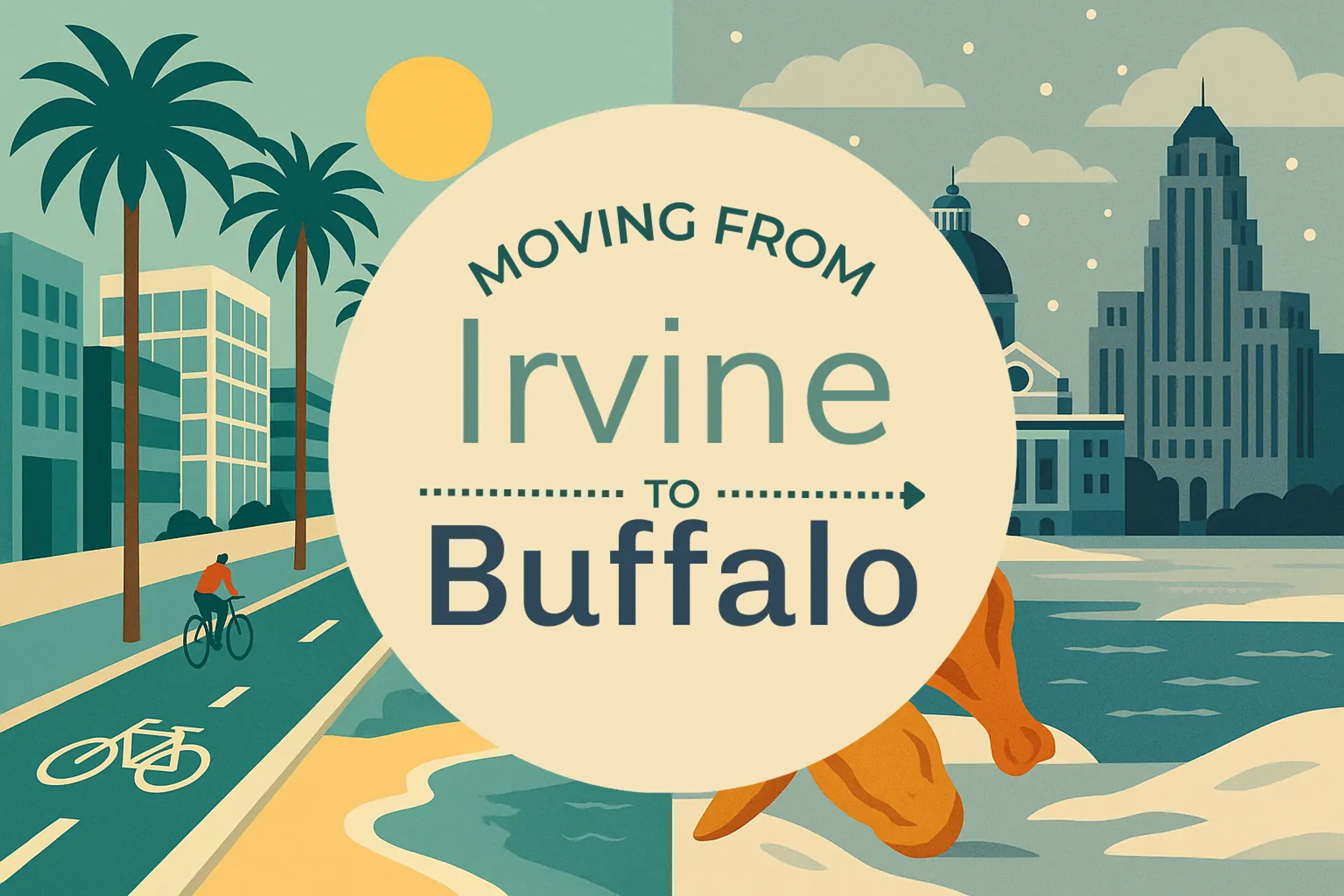 Side-by-side comparison of Irvine to Buffalo moving companies