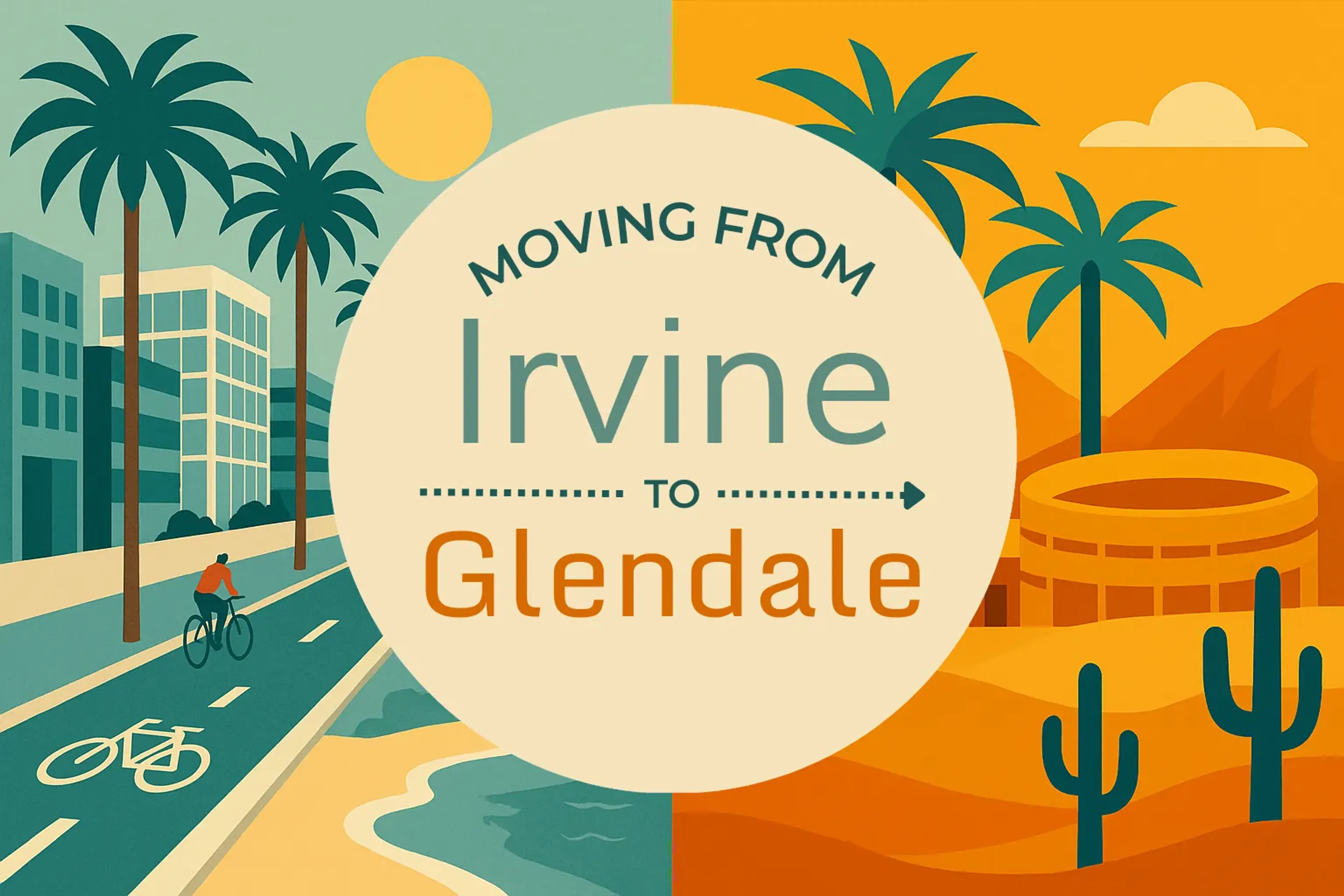 Side-by-side comparison of Irvine to Glendale moving companies