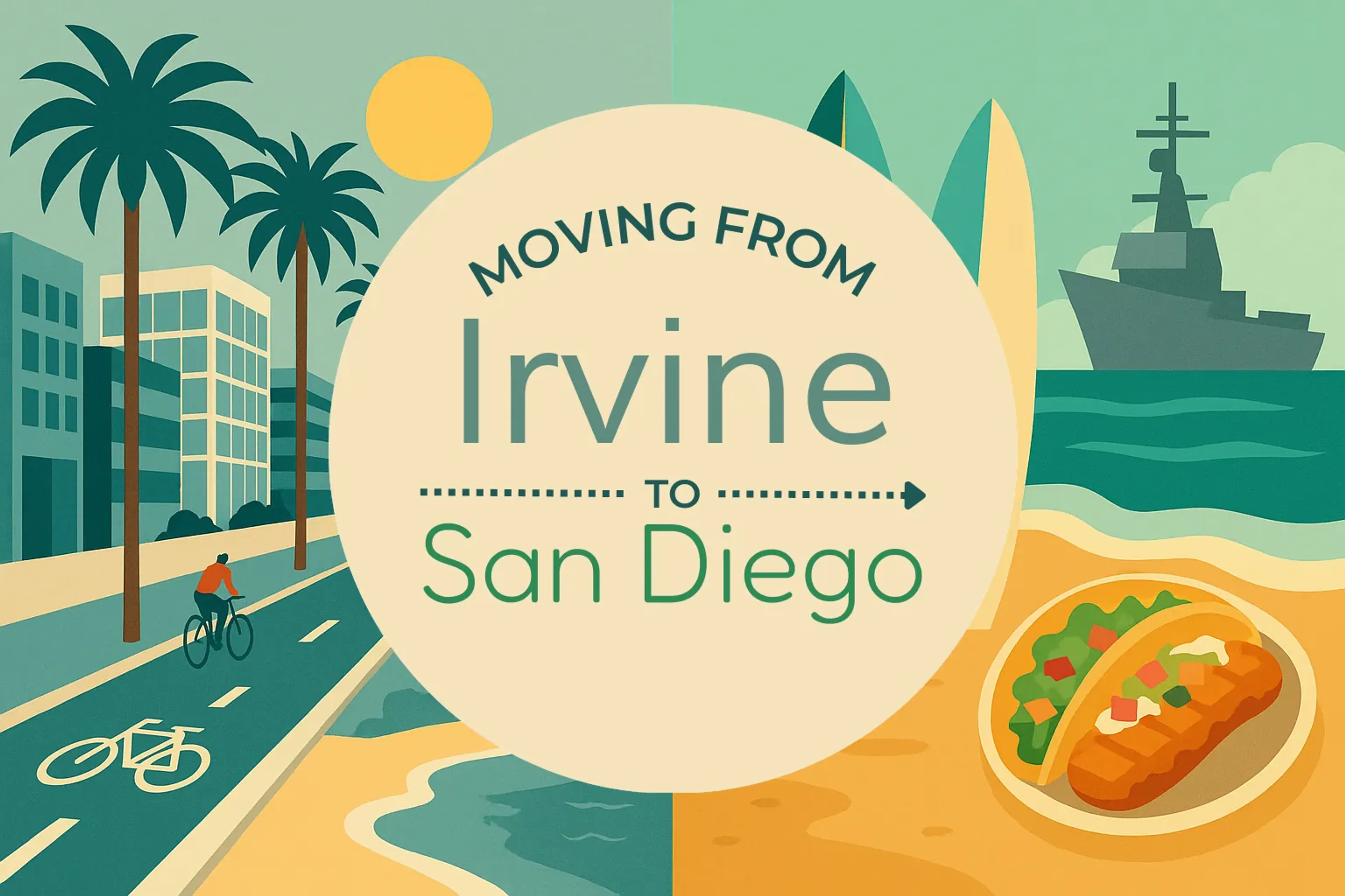 Side-by-side comparison of Irvine to San Diego moving companies