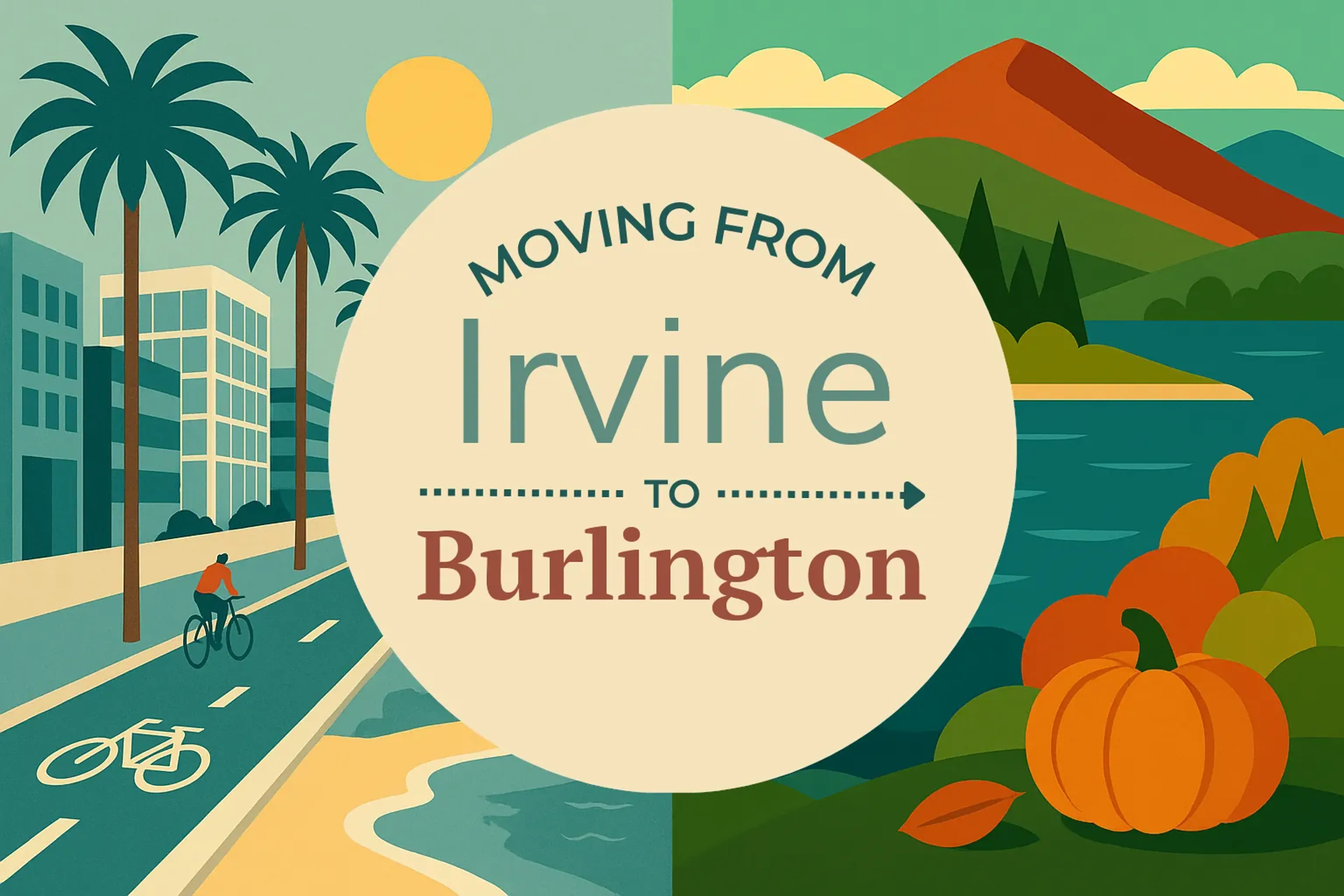 Side-by-side comparison of Irvine to Burlington moving companies