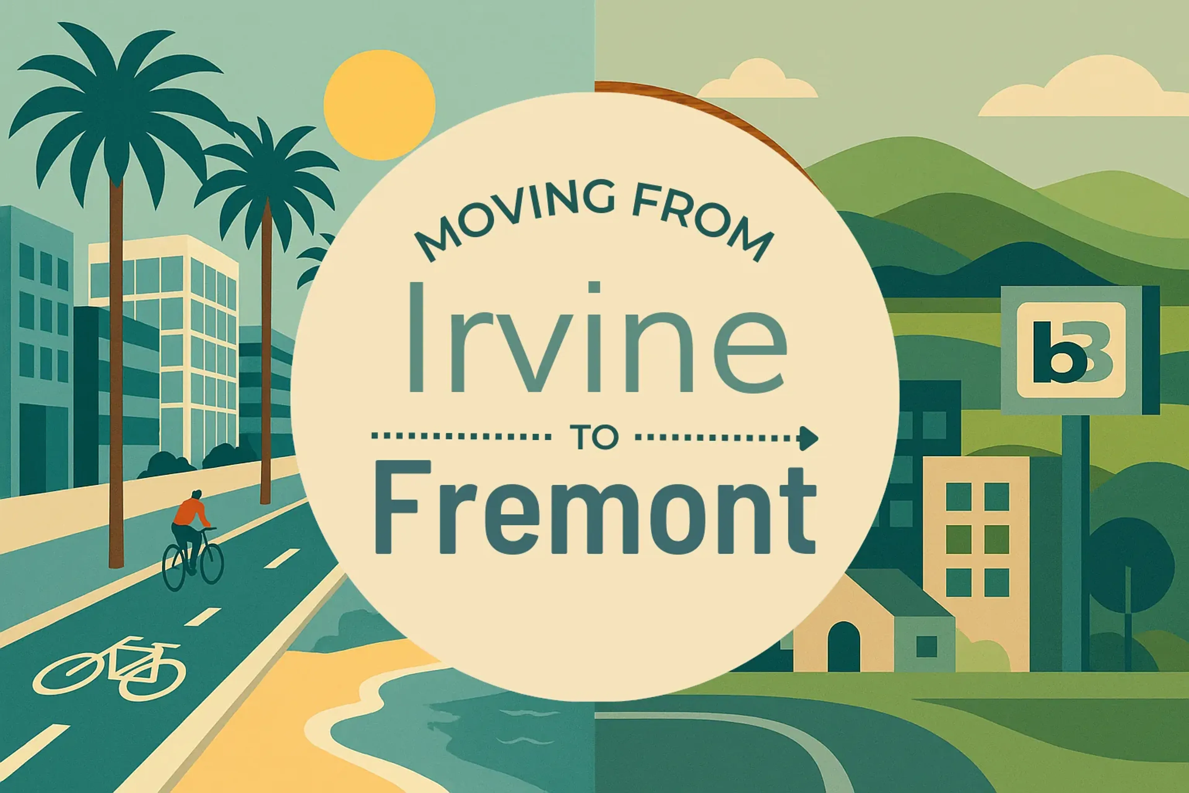 Side-by-side comparison of Irvine to Fremont moving companies