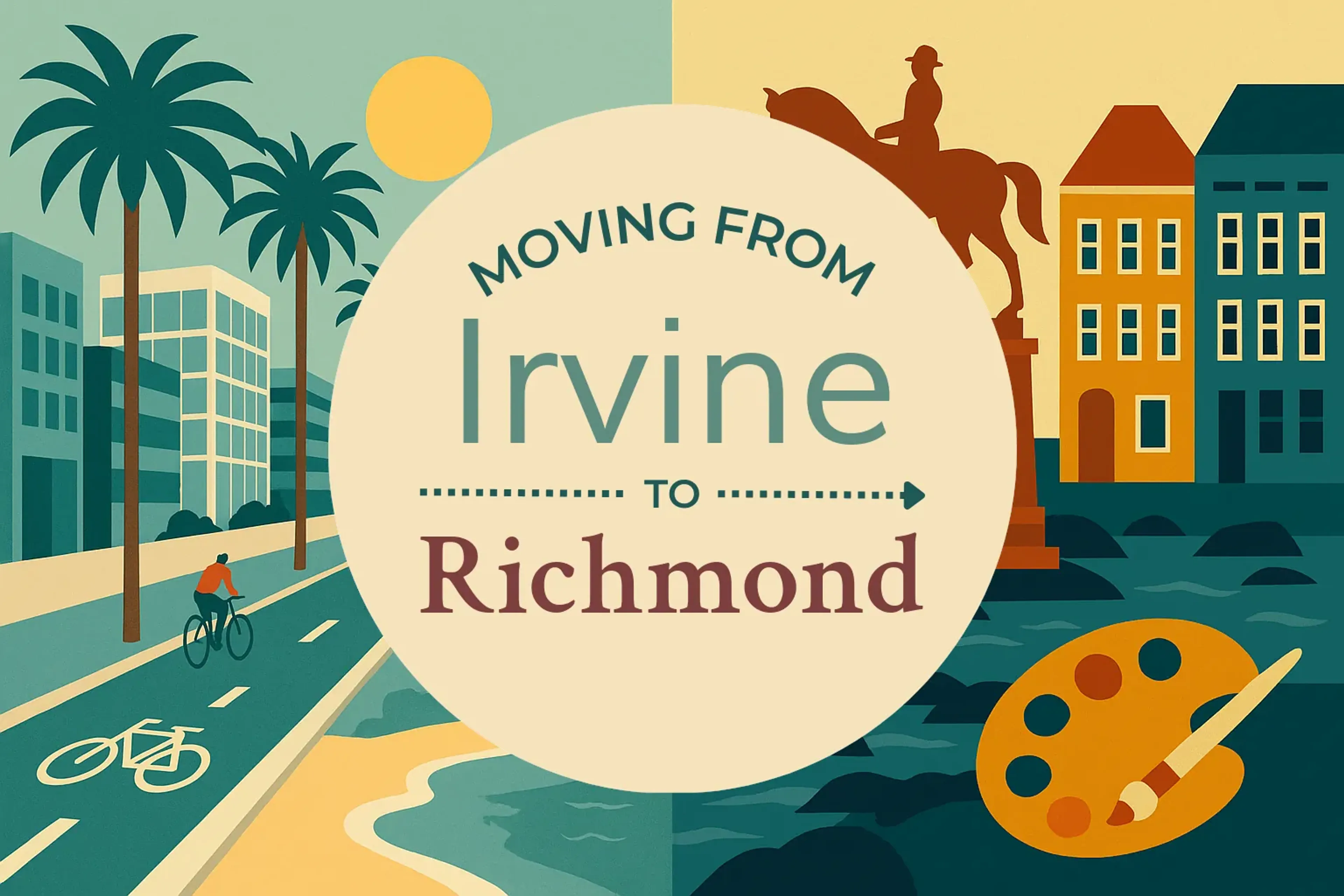 Side-by-side comparison of Irvine to Richmond moving companies