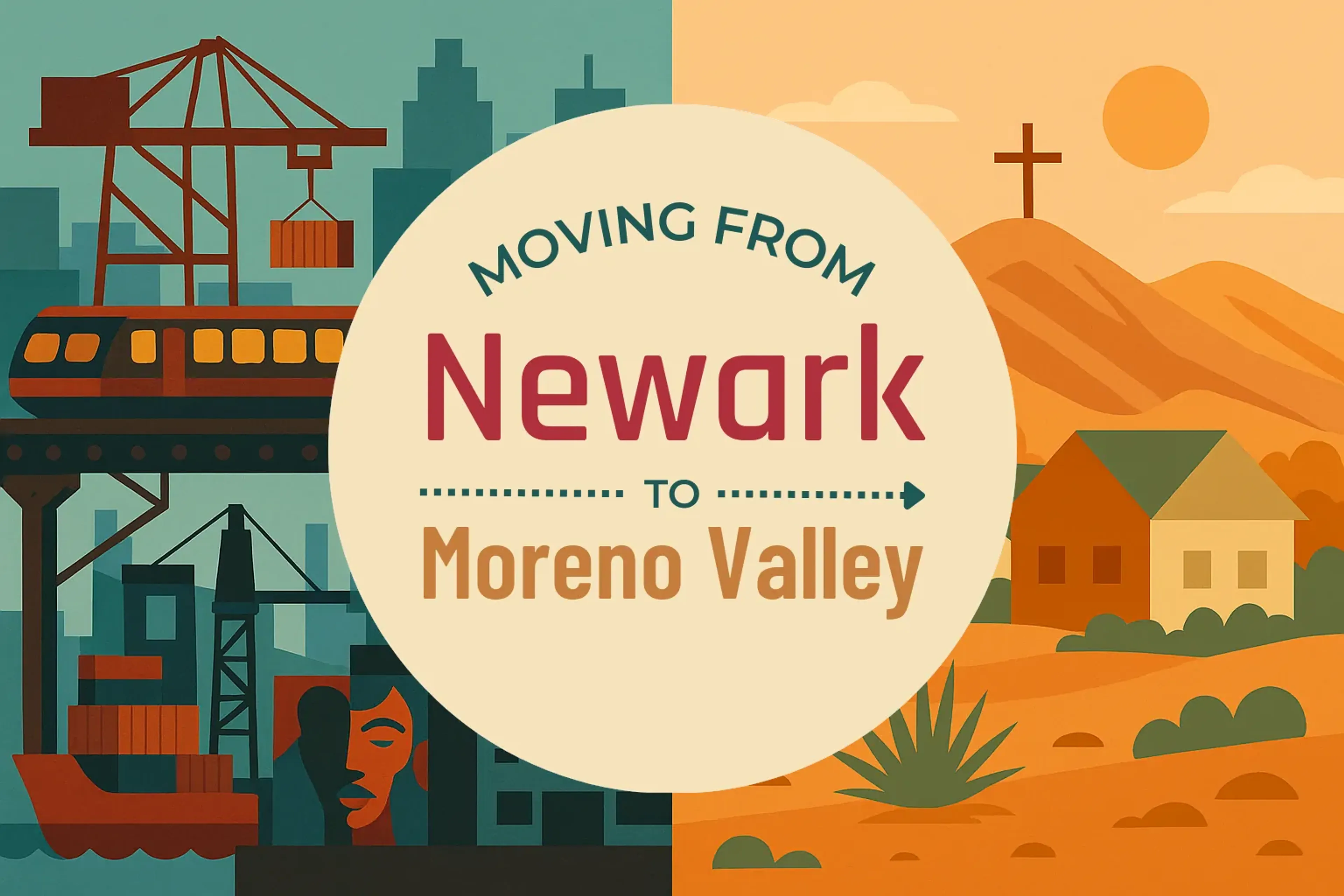 Side-by-side comparison of Newark to Moreno Valley moving companies