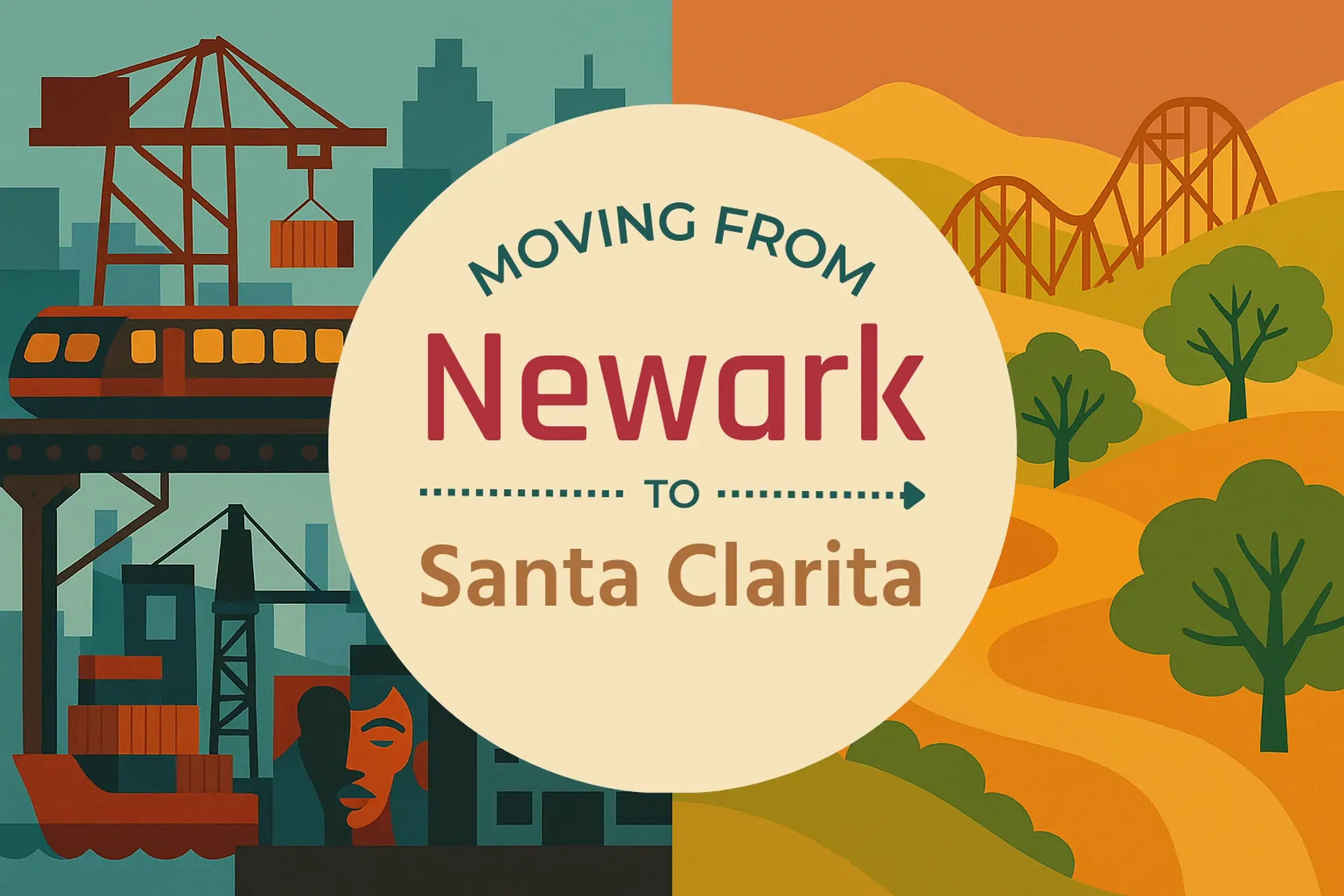 Side-by-side comparison of Newark to Santa Clarita moving companies