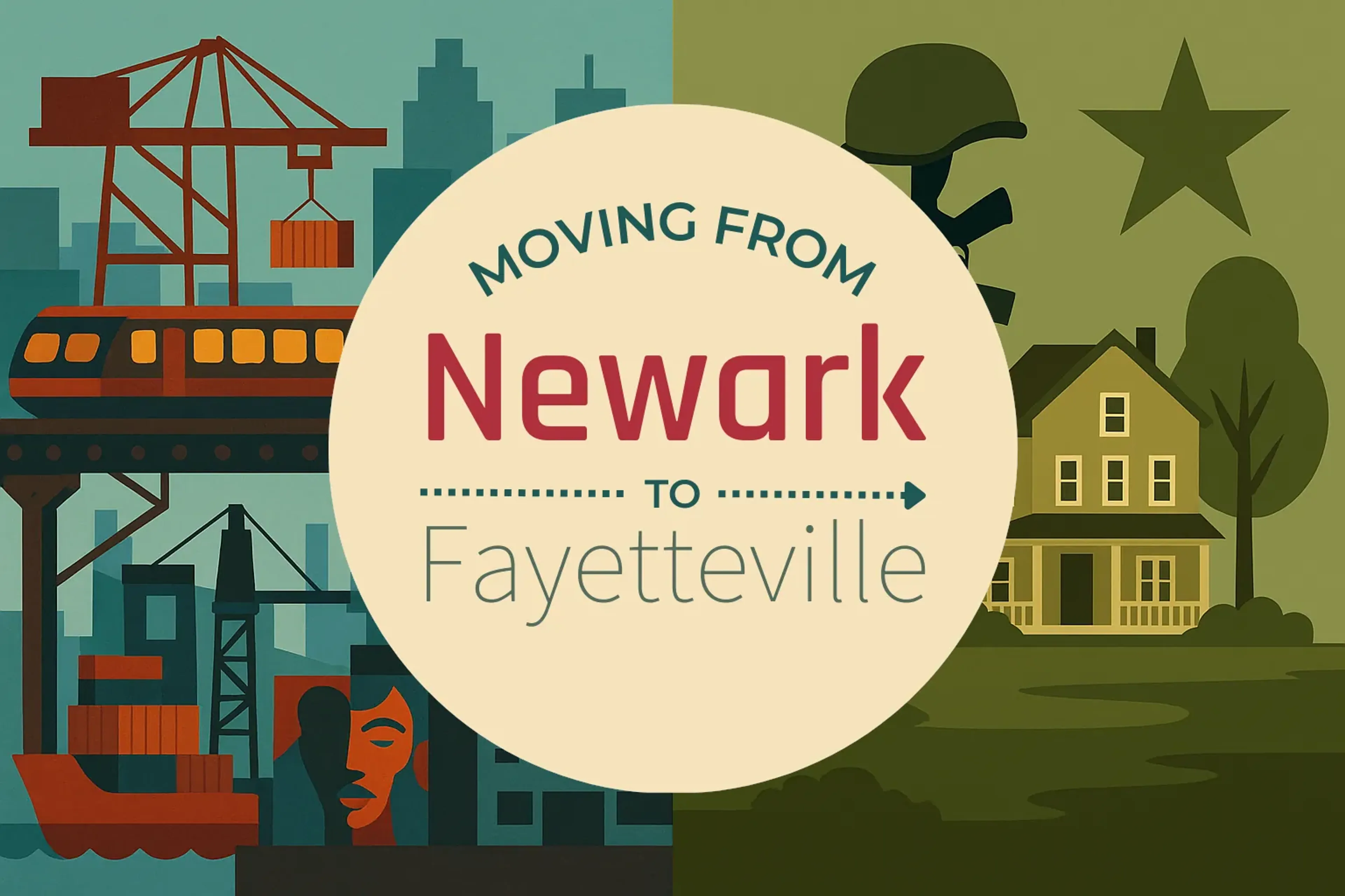 Side-by-side comparison of Newark to Fayetteville moving companies