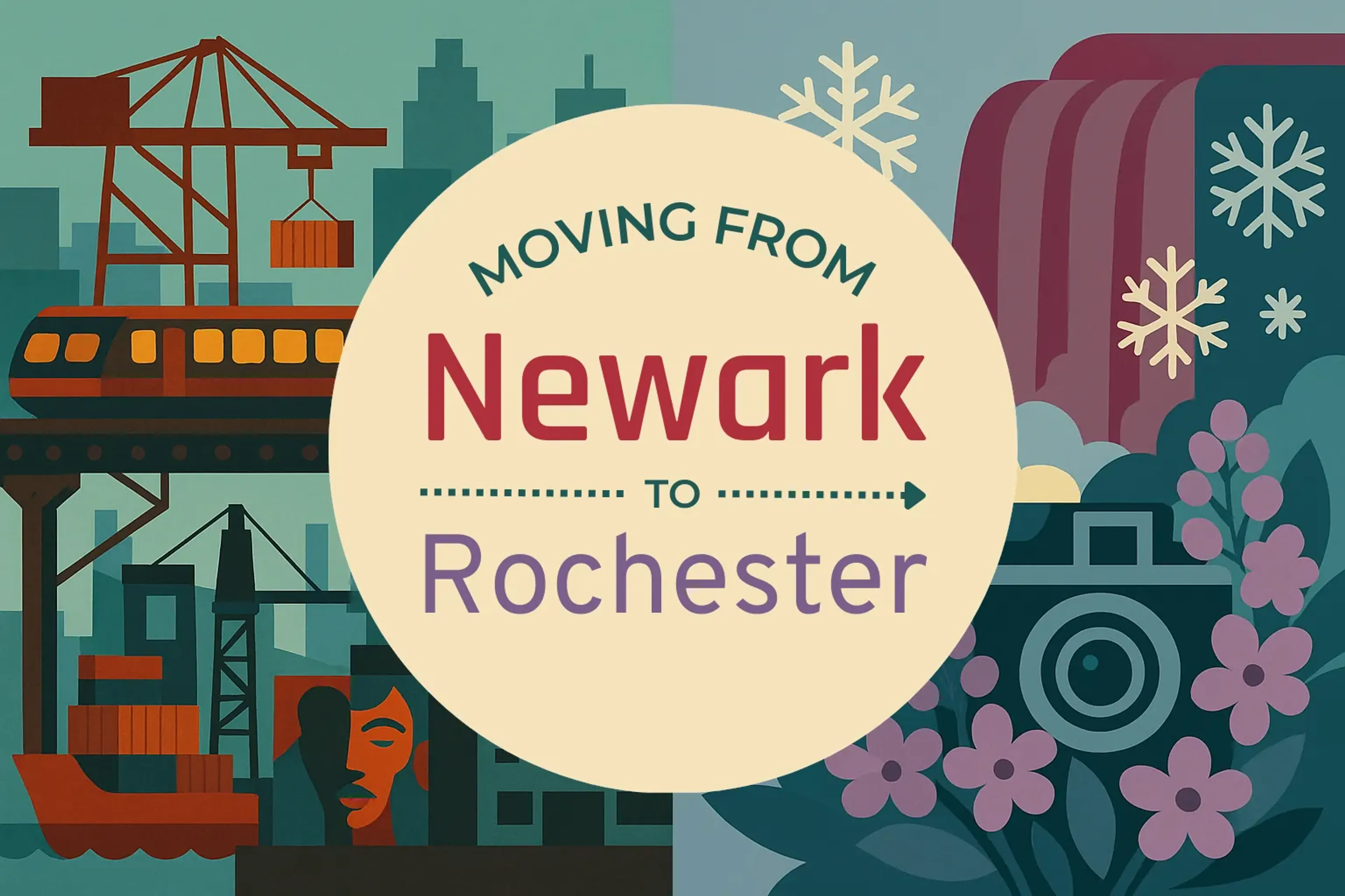 Side-by-side comparison of Newark to Rochester moving companies