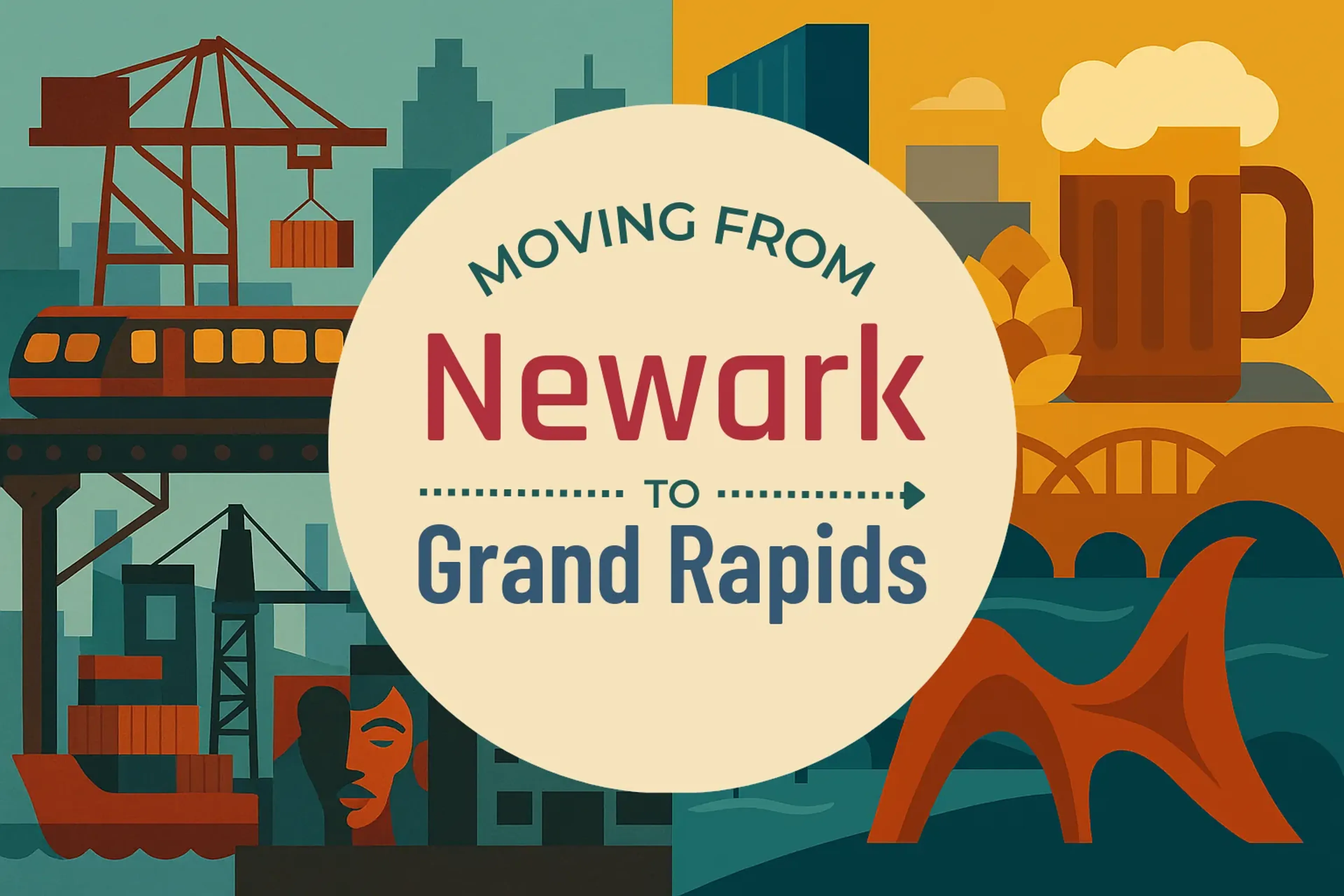 Side-by-side comparison of Newark to Grand Rapids moving companies