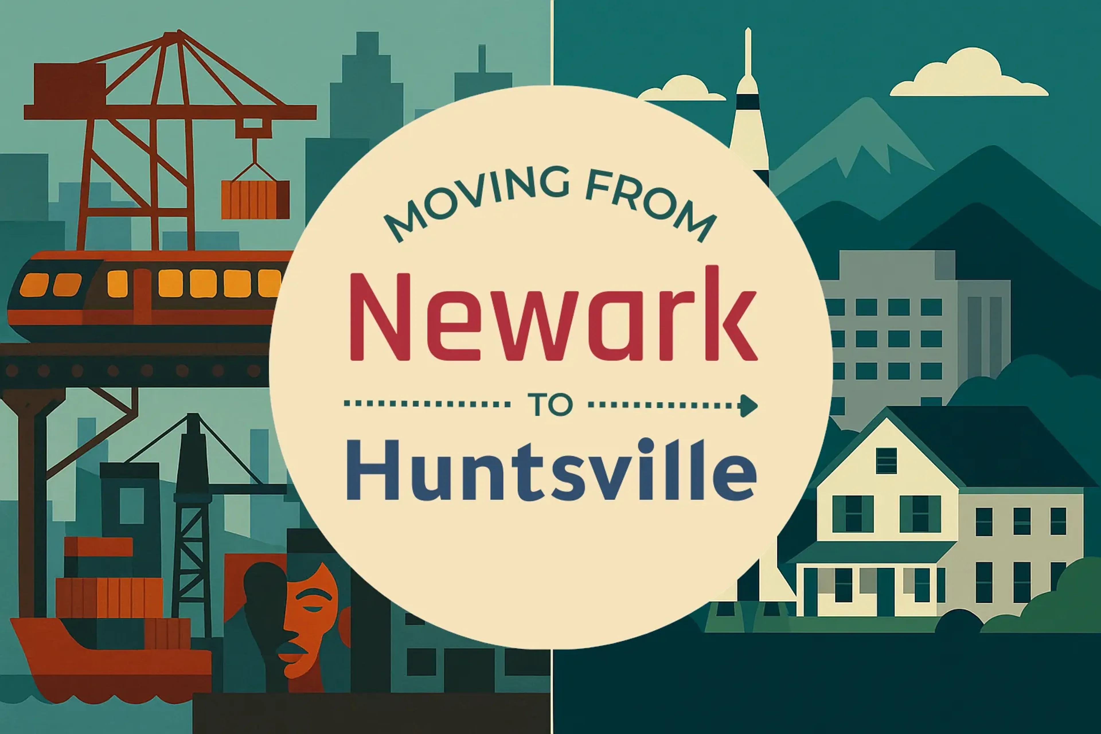 Side-by-side comparison of Newark to Huntsville moving companies