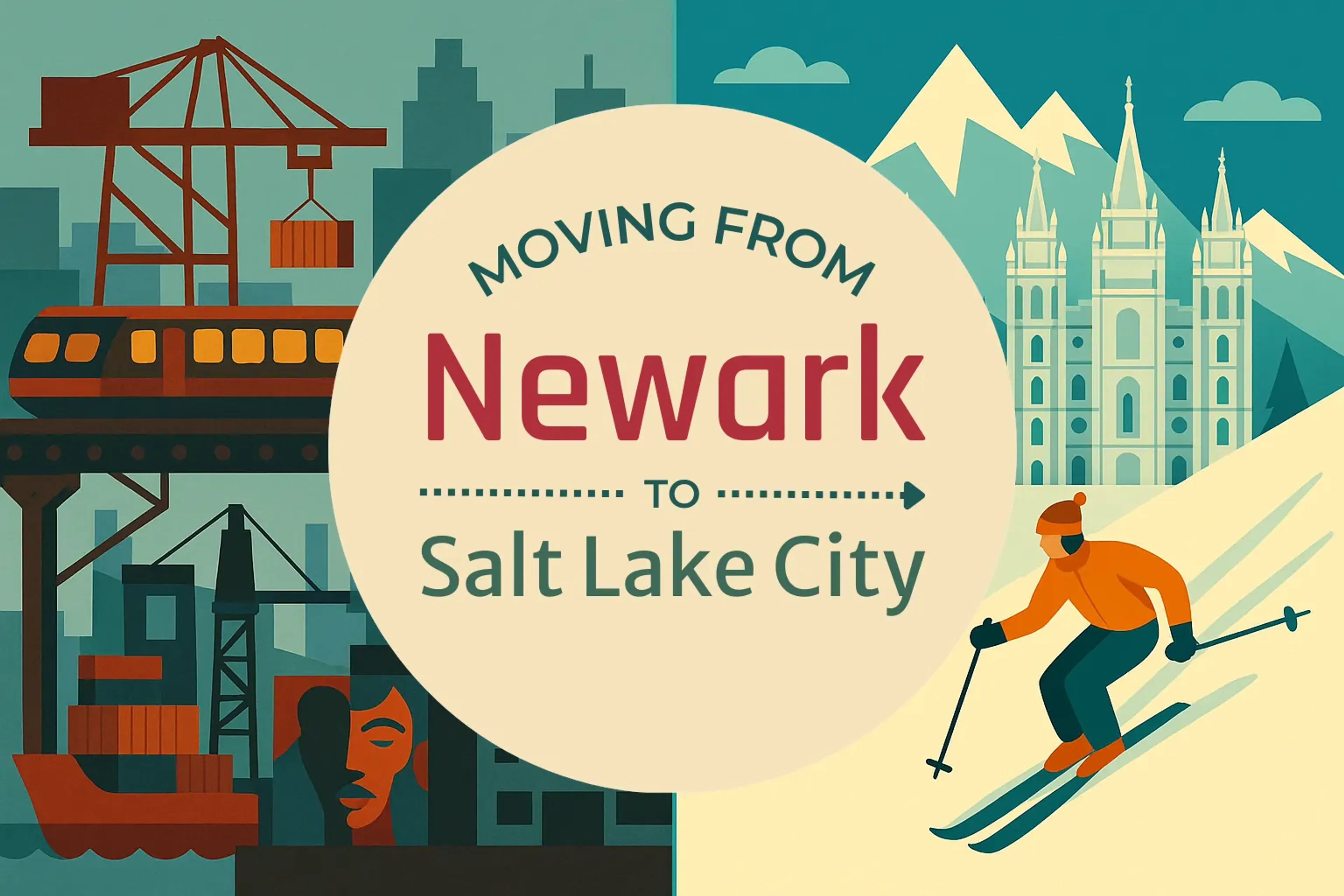 Side-by-side comparison of Newark to Salt Lake City moving companies
